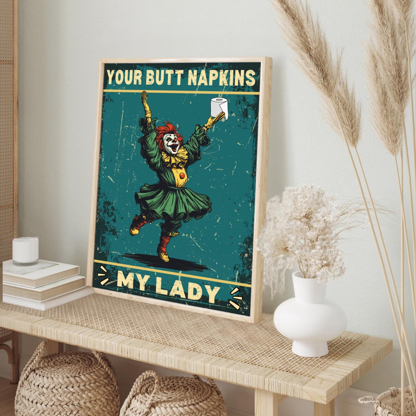 Funny Clown Bathroom Print