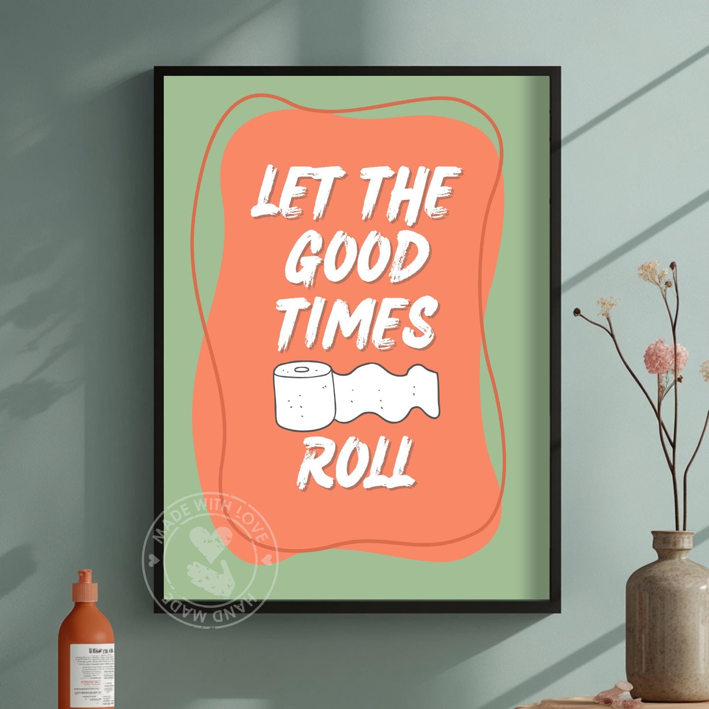 Funny bathroom pooping poster