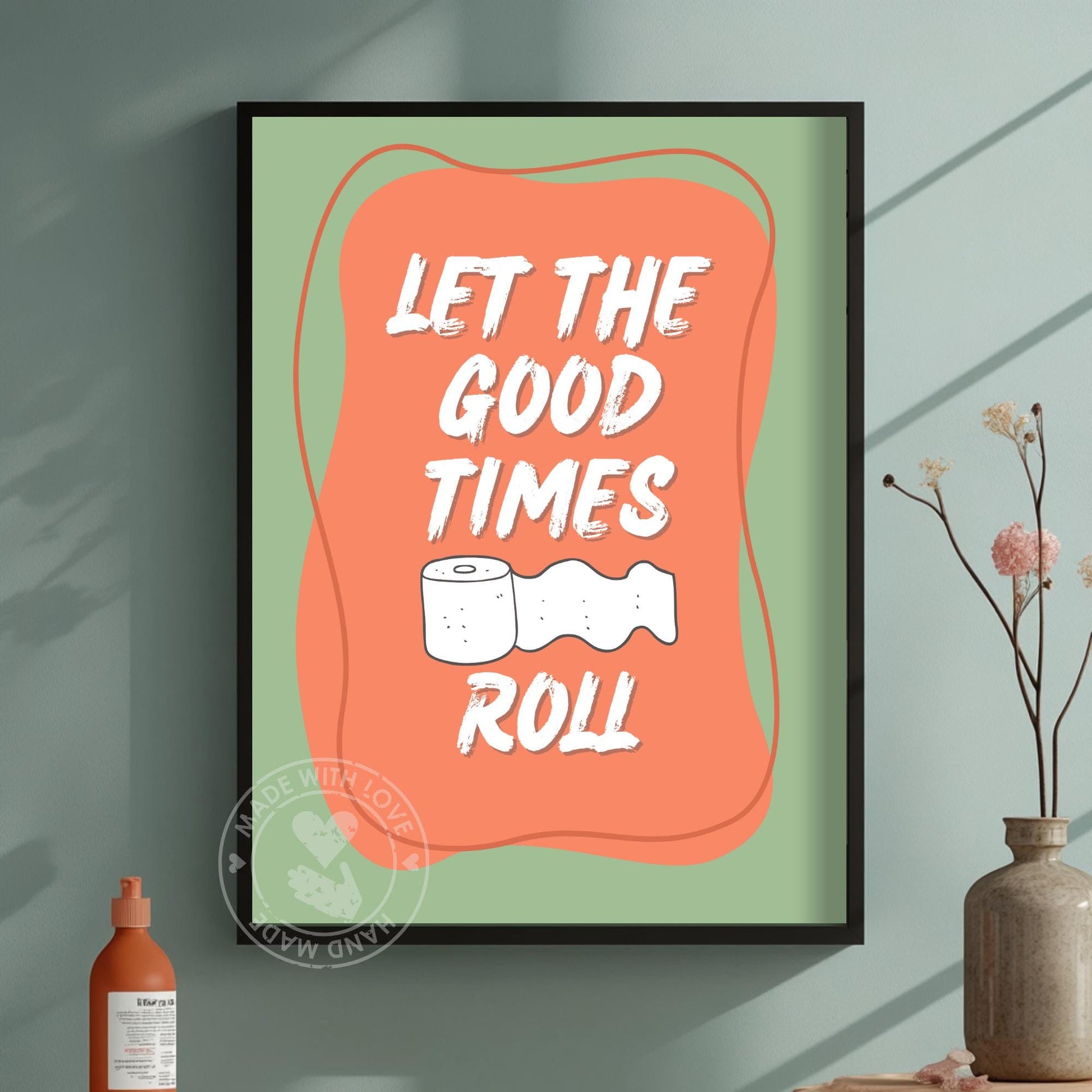 Funny bathroom pooping poster
