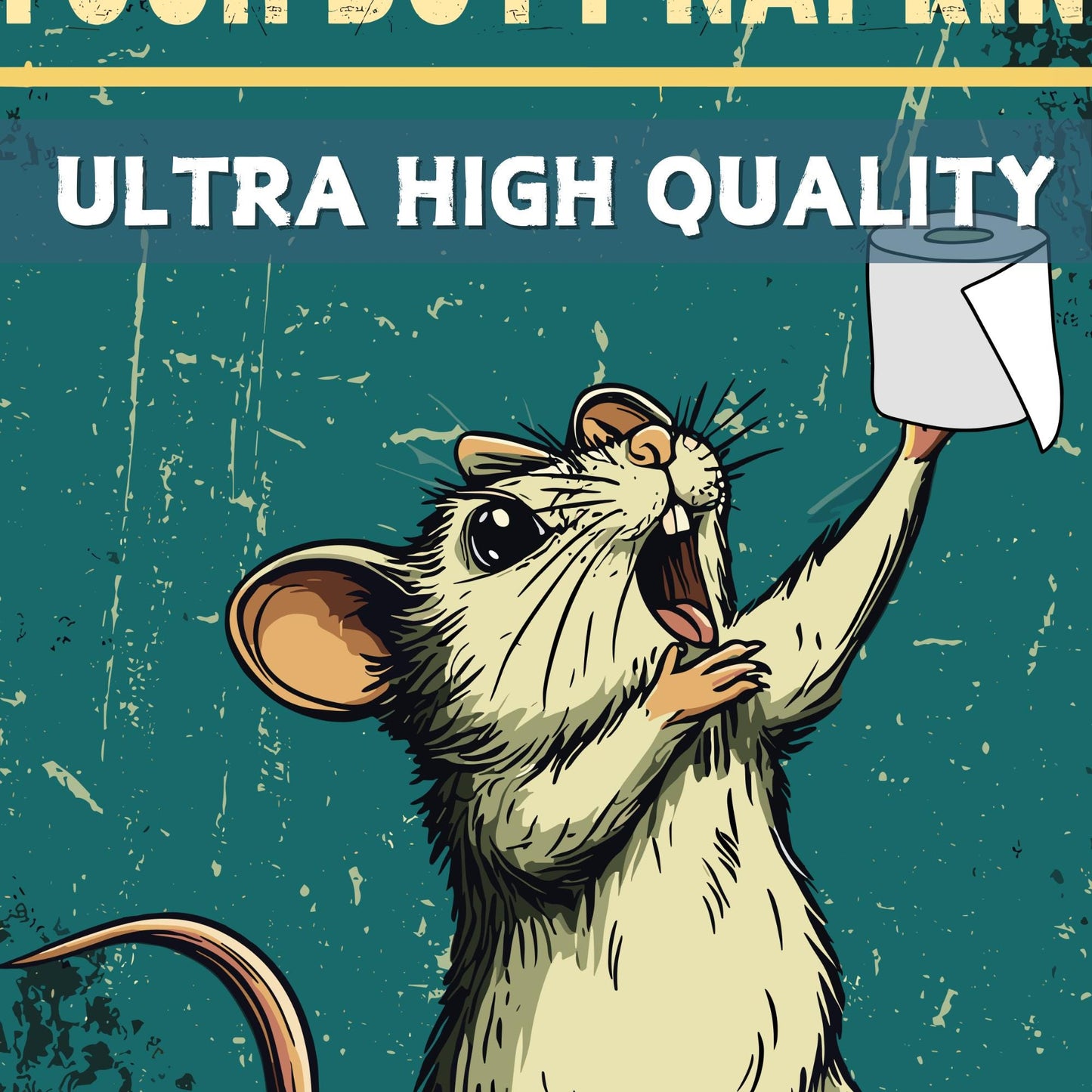 Funny Mouse Bathroom Print