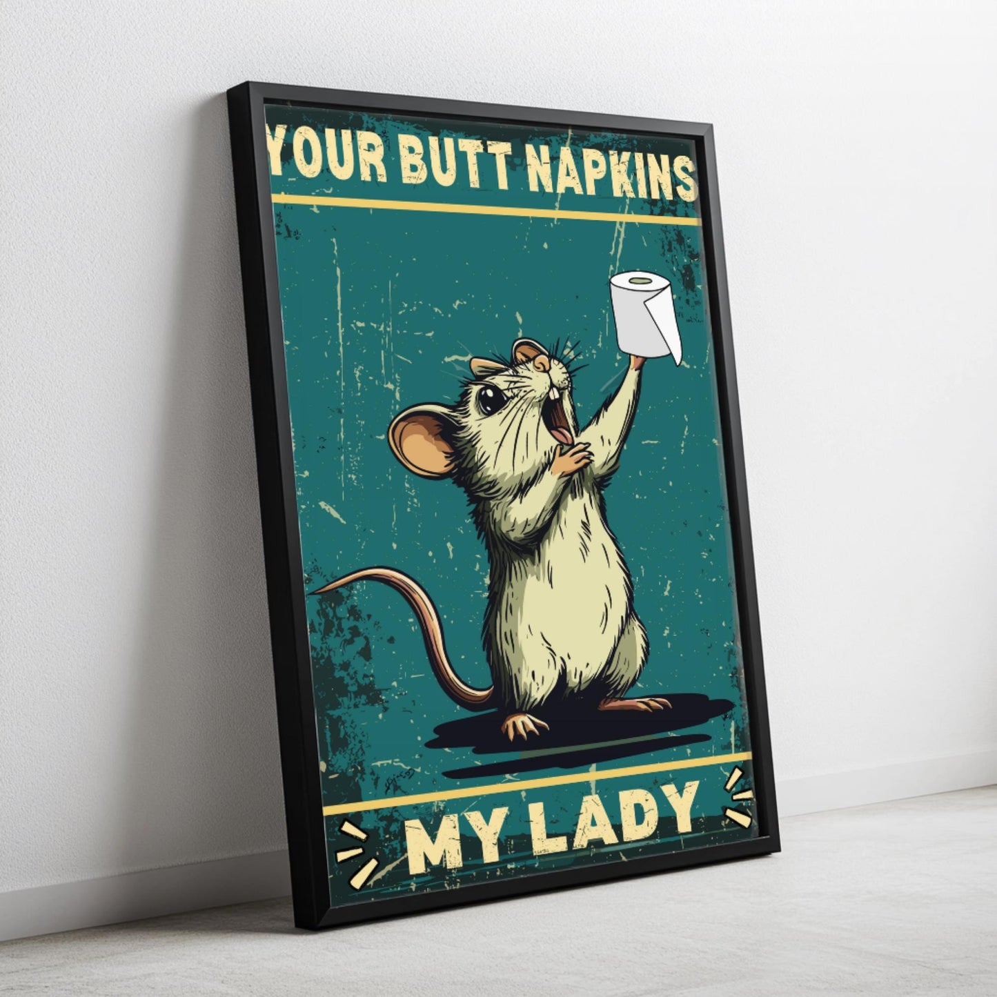 Funny Mouse Bathroom Print