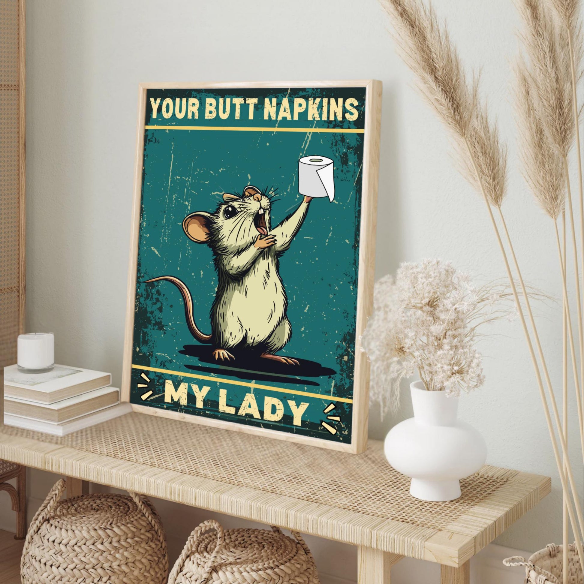 Funny Mouse Bathroom Print