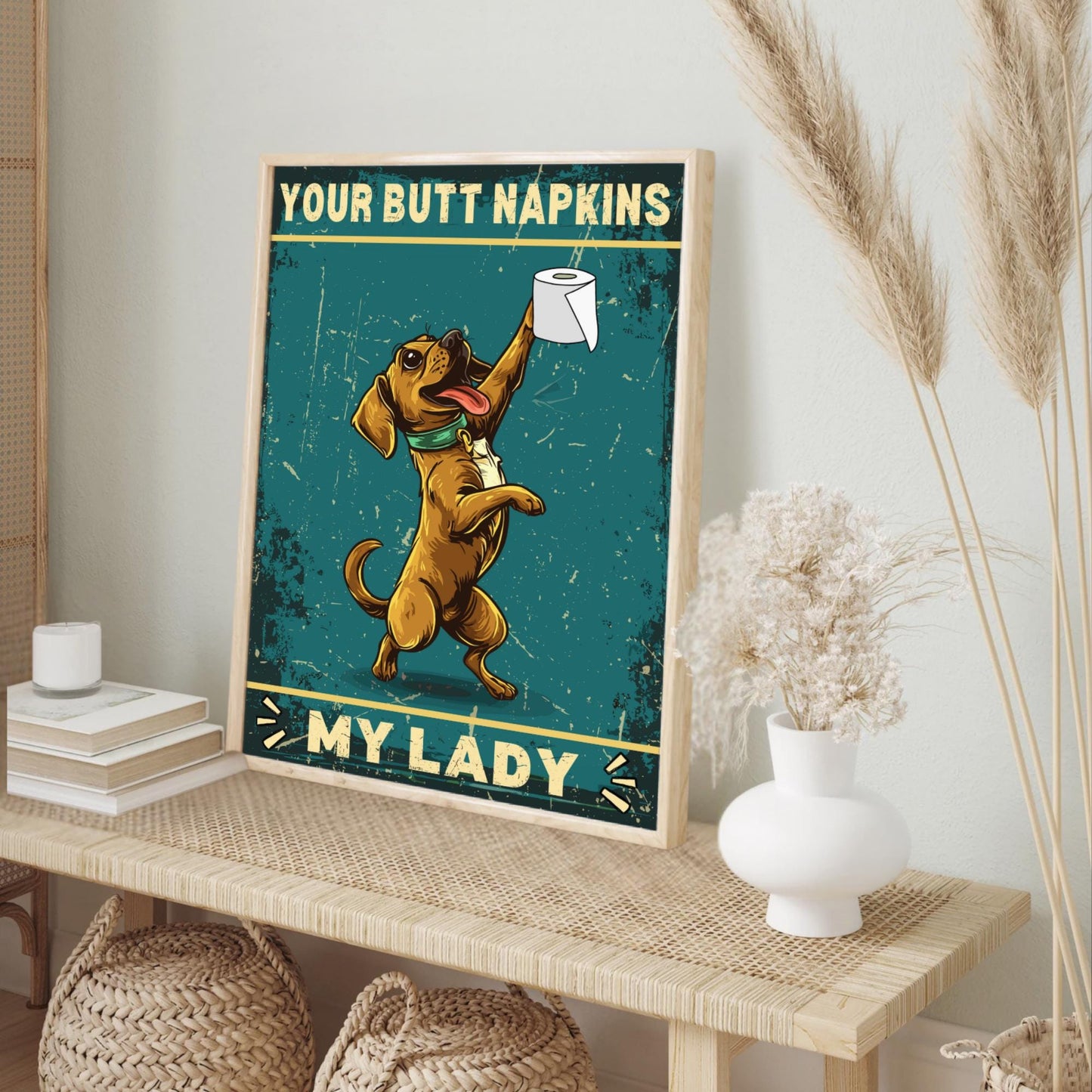 Funny Puppy Bathroom Print