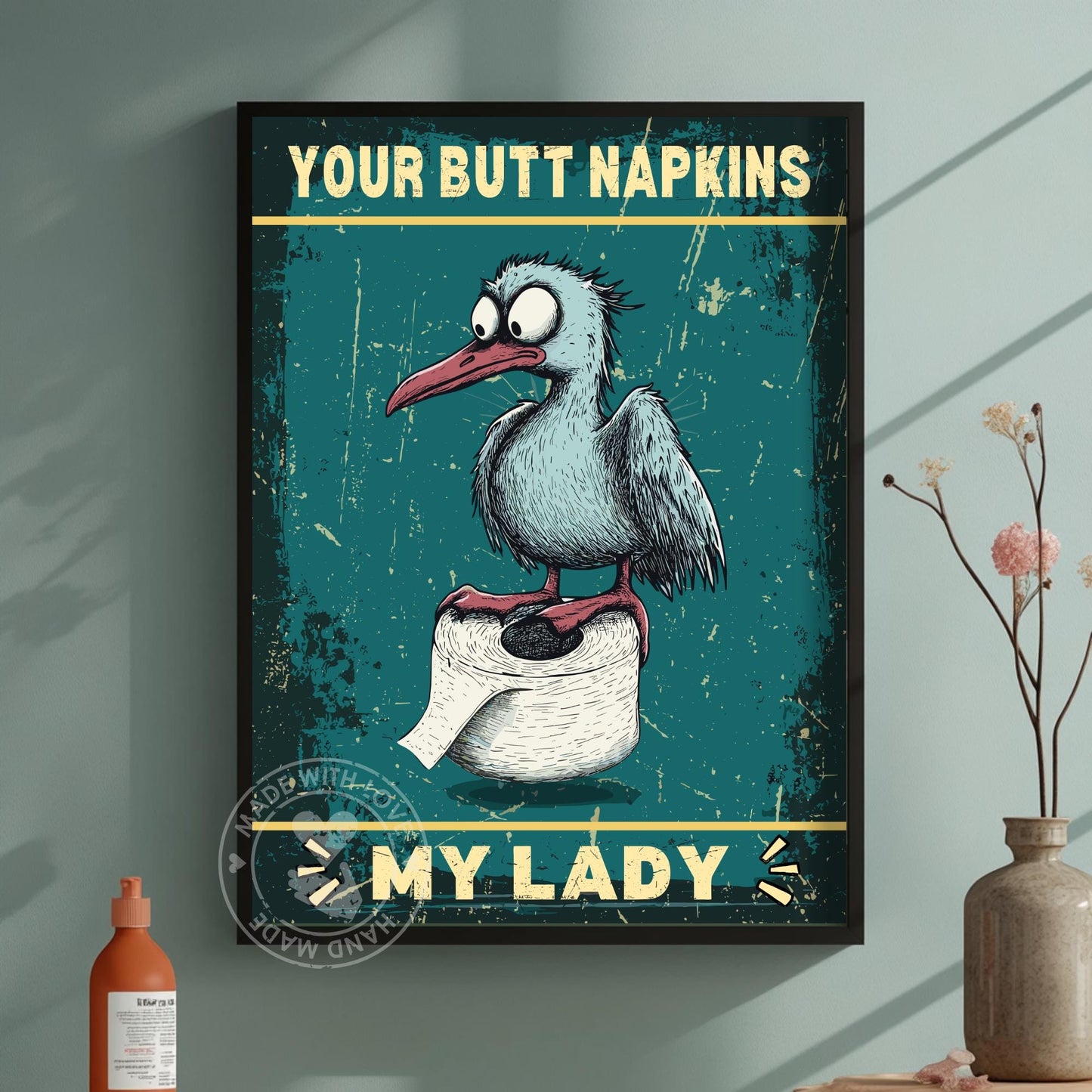 Funny Seagull Print for toilet