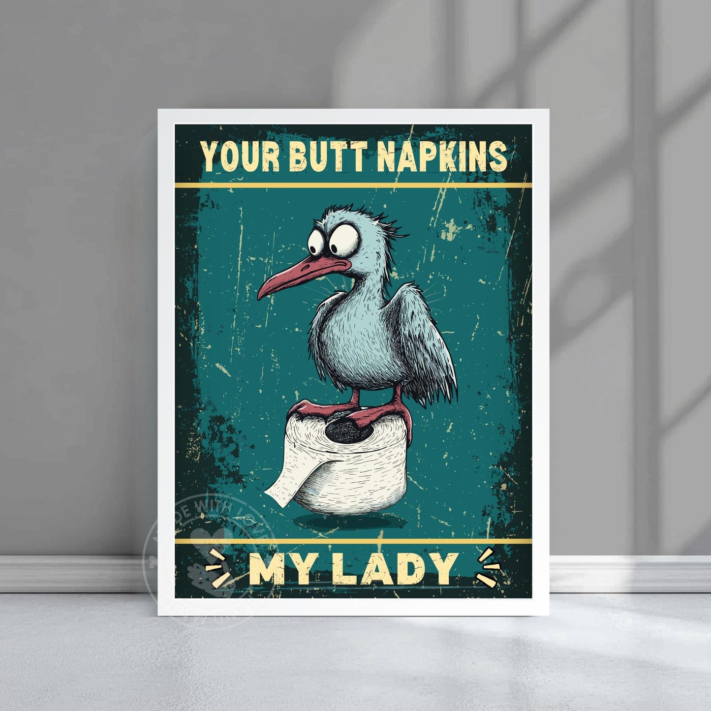 Funny Seagull Print for toilet