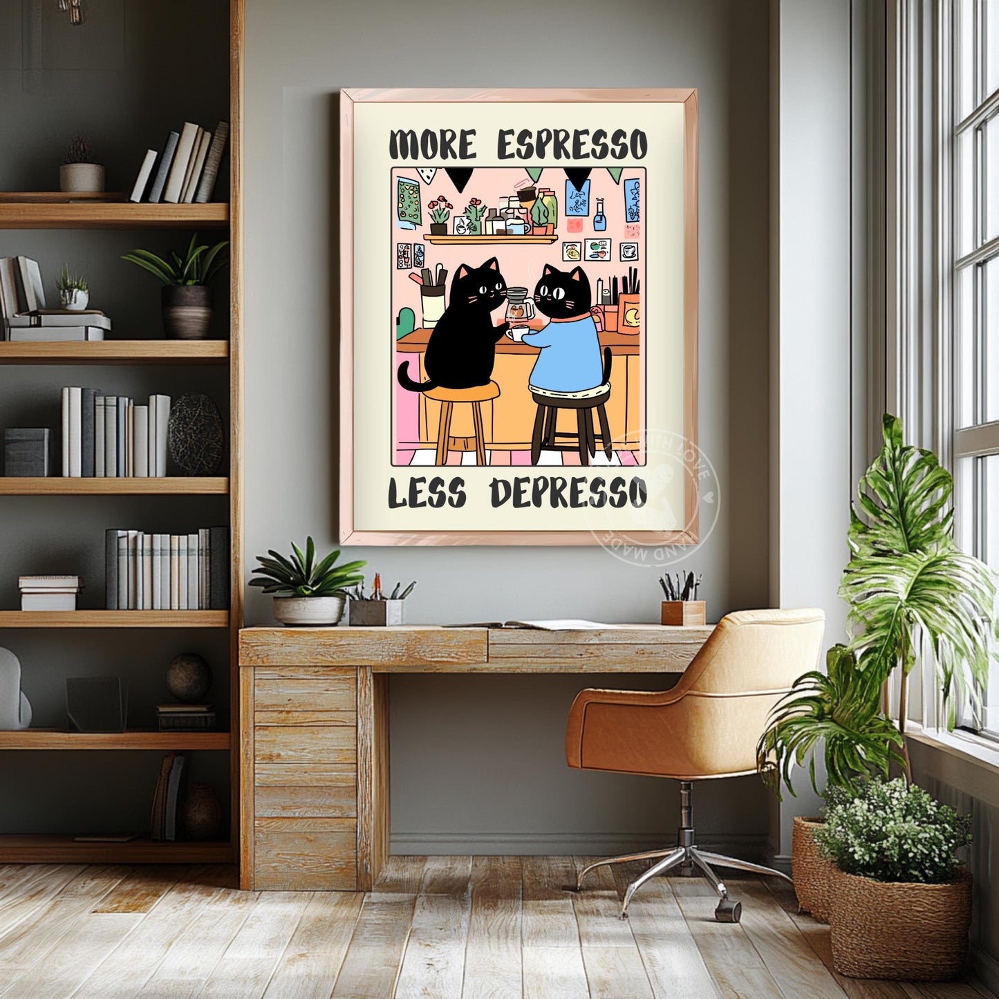 Espresso Cat Print