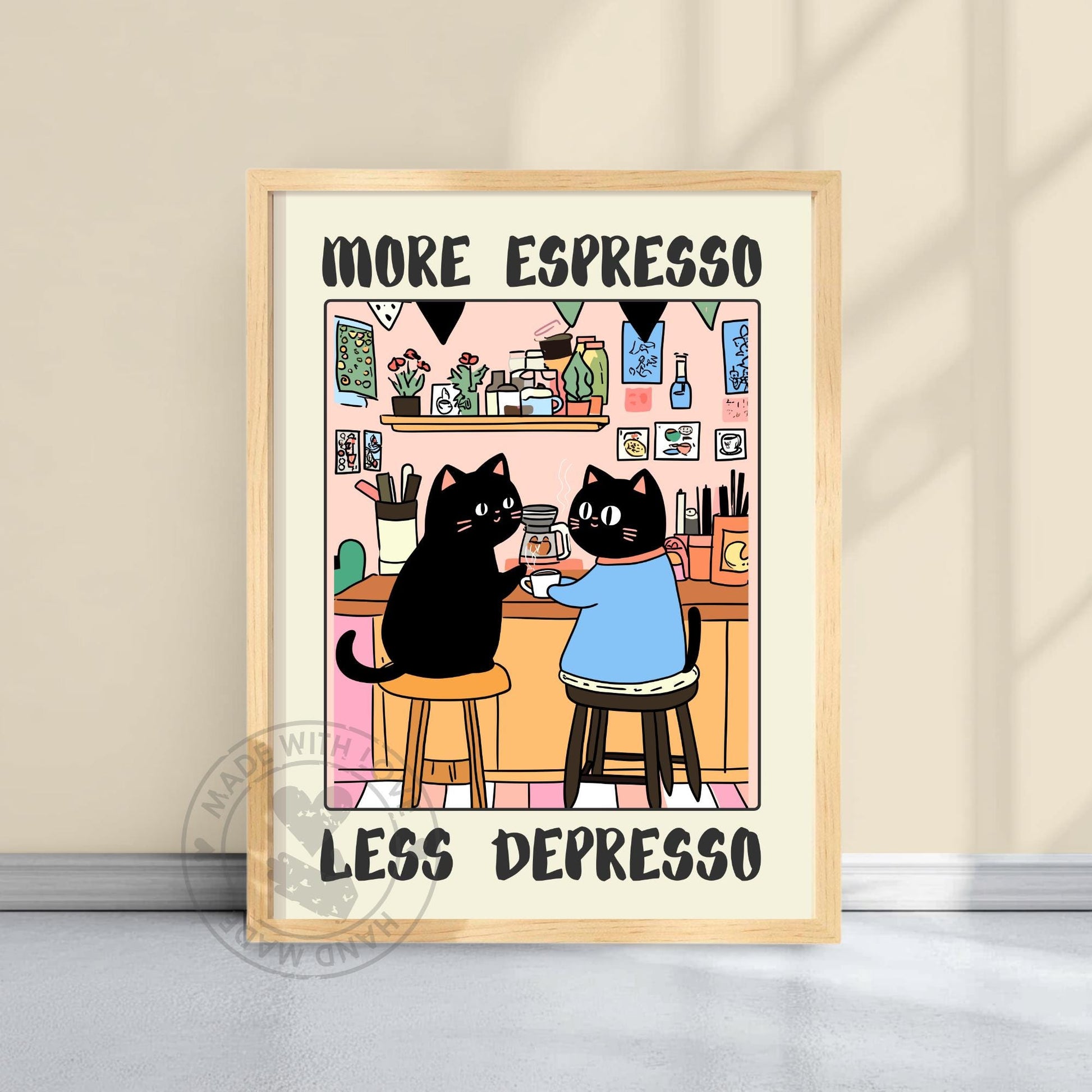 Espresso Cat Print