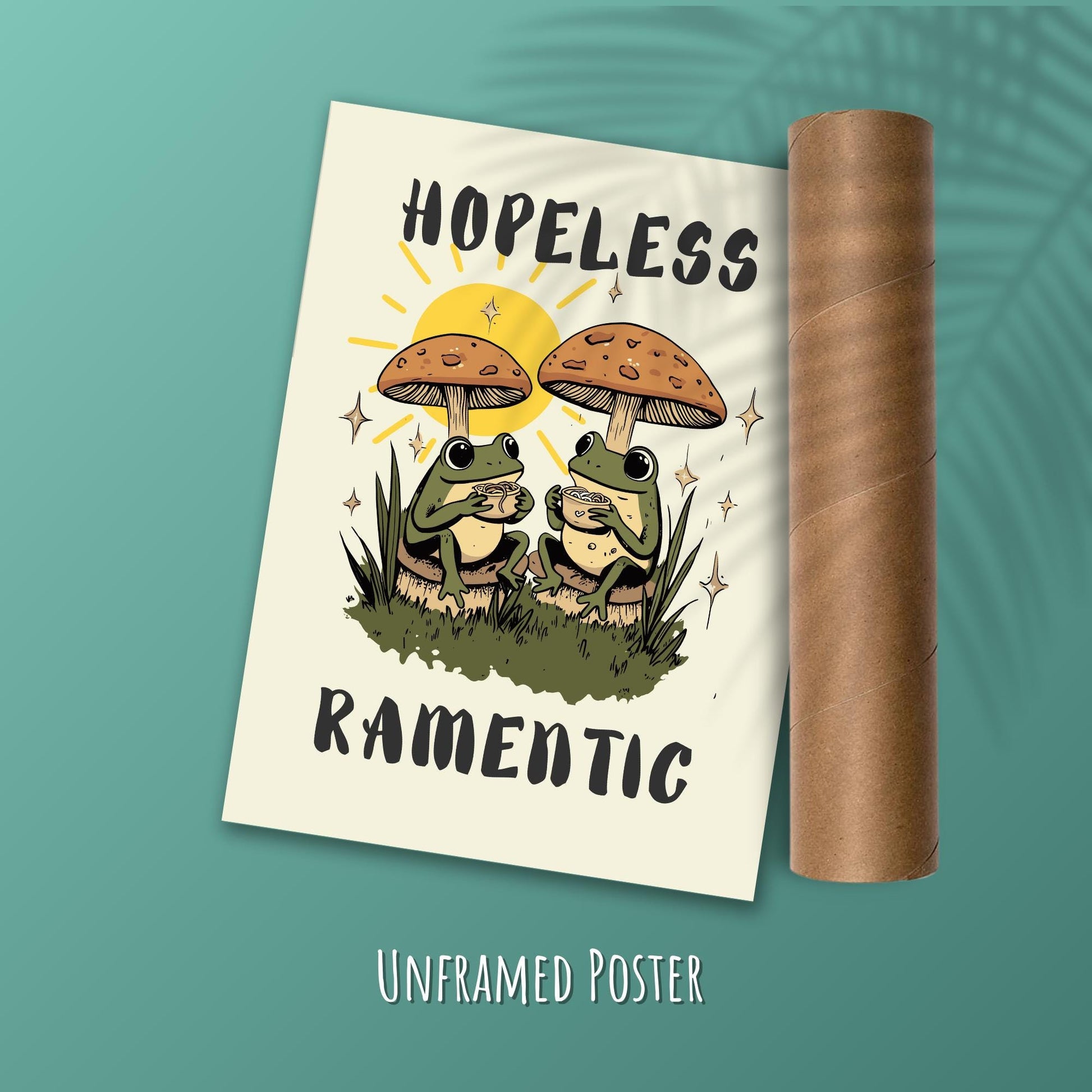 Hopelessly Ramentic Frog Print – Cute Ramen Lover Art