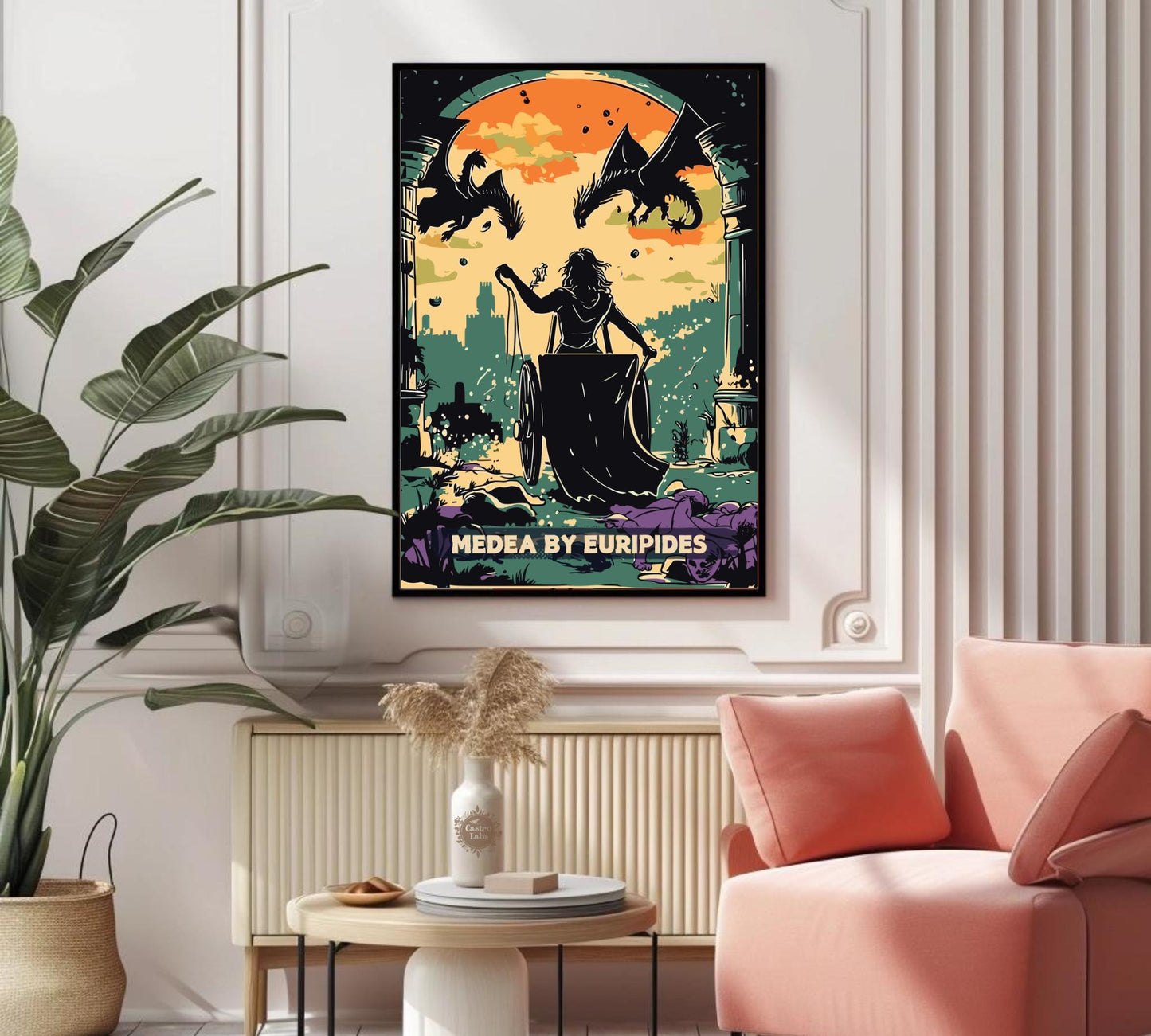 Medea by Euripides Poster, Medea Poster, Greek Mythology, Greek Tragedy, Ancient Greek Art, Greek Myth, Playwright Artwork, Euripides Poster