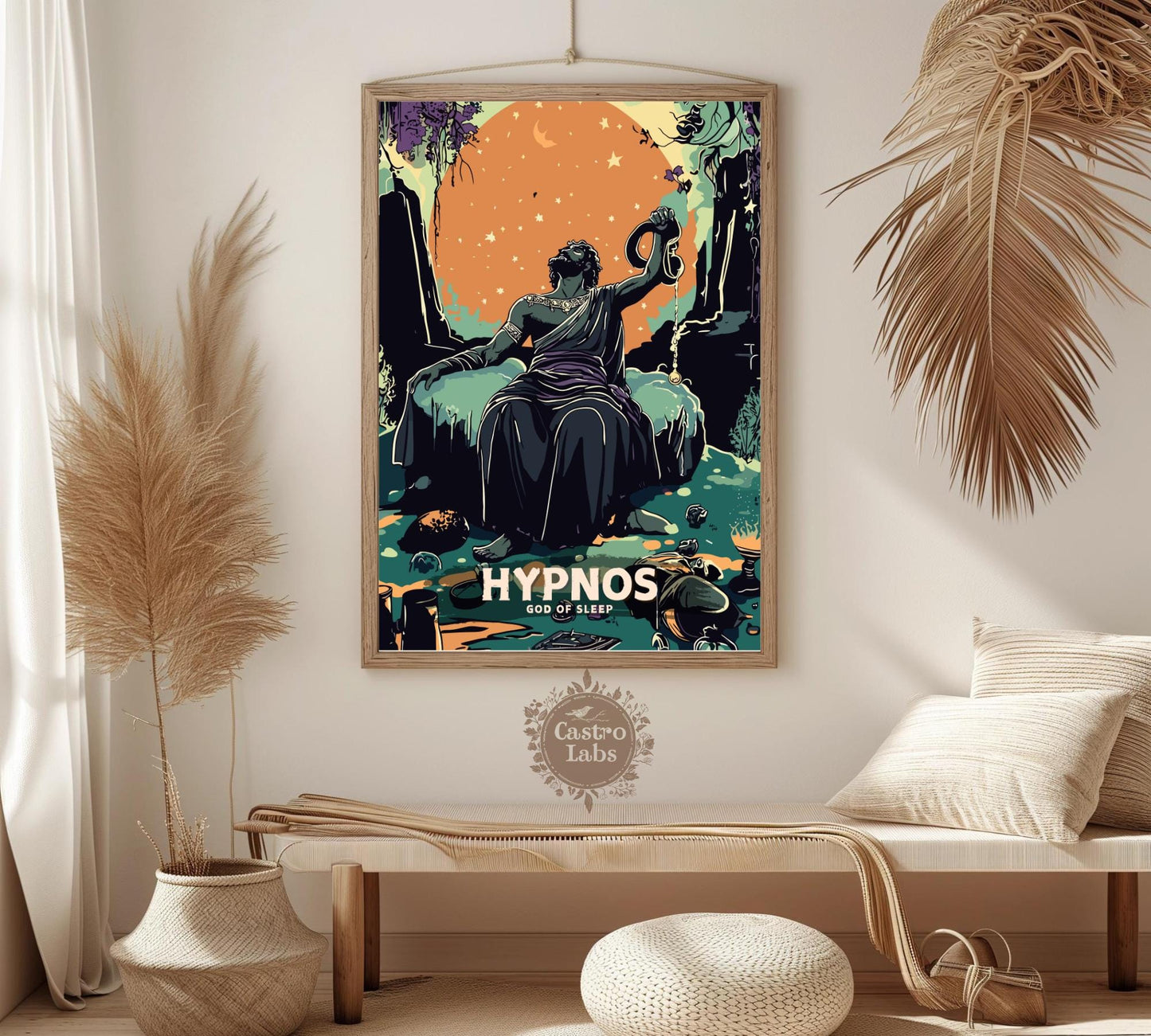 Hypnos God Poster, Greek God Hypnos, God of Sleep, Sleeping Gods, Greek Mythology, Ancient Greek Art, Olympian Gods Fineart, Hypnos Poster