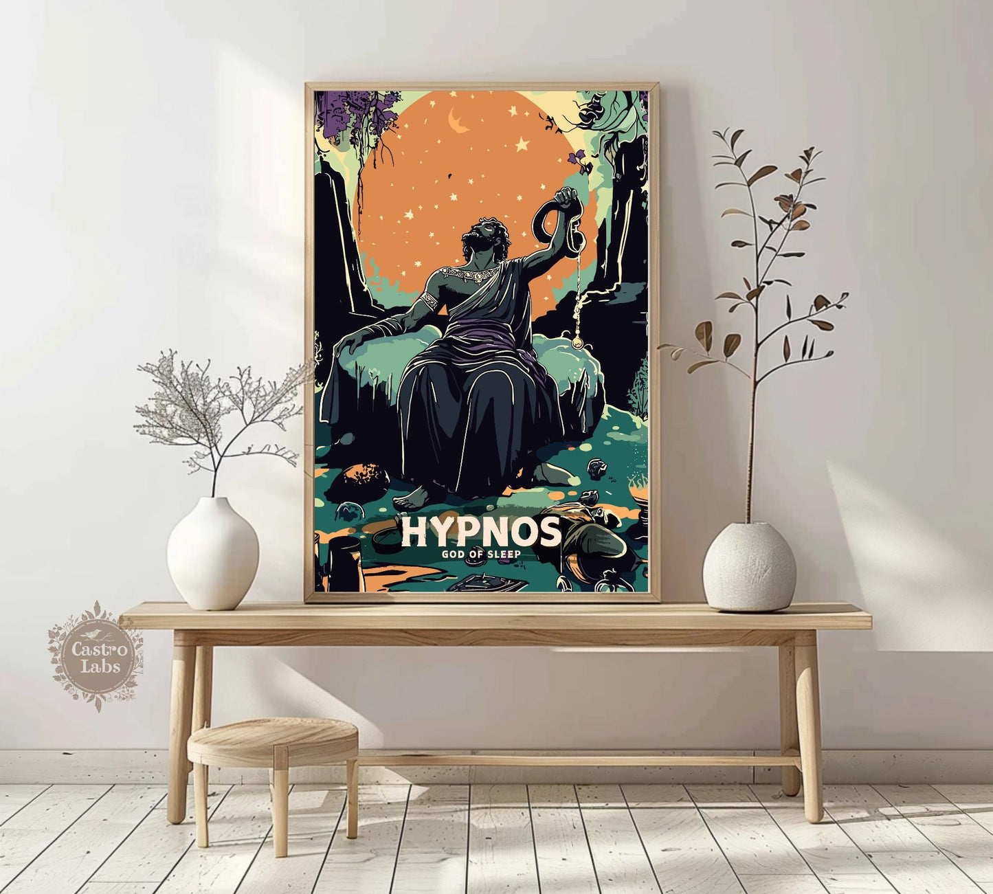 Hypnos God Poster, Greek God Hypnos, God of Sleep, Sleeping Gods, Greek Mythology, Ancient Greek Art, Olympian Gods Fineart, Hypnos Poster