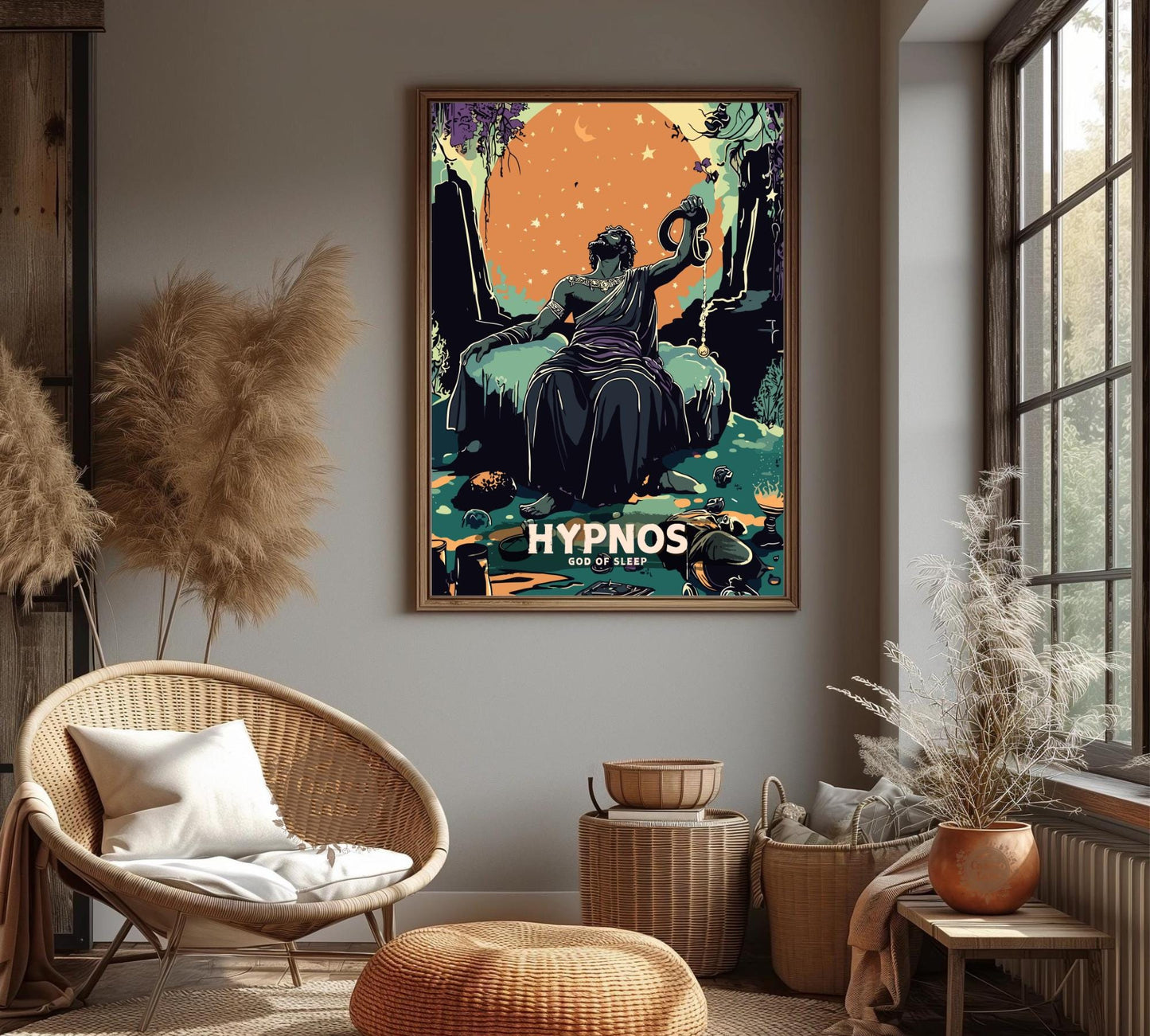 Hypnos God Poster, Greek God Hypnos, God of Sleep, Sleeping Gods, Greek Mythology, Ancient Greek Art, Olympian Gods Fineart, Hypnos Poster