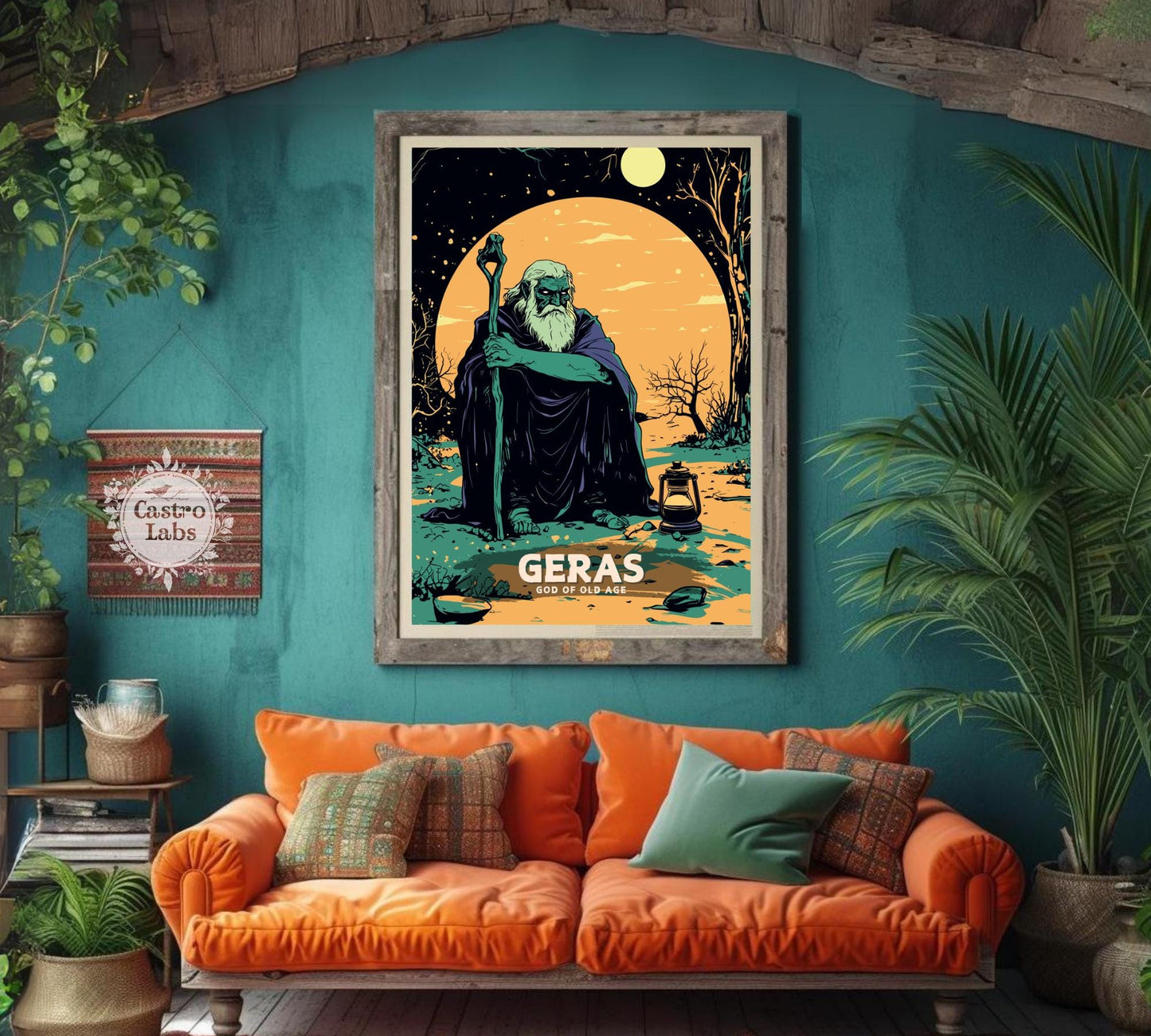 Geras God Poster, Greek God Geras, God of Old Age, Greek Mythology, Ancient Greek Art, Geras God Artwork, Hellenism, Age of mythology,