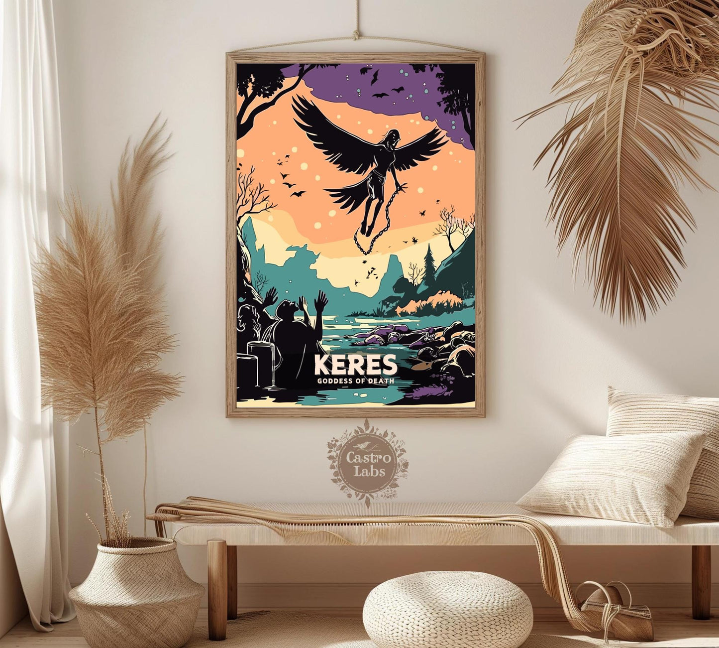 Keres Goddess, Goddess of Death, Fineart, Greek Mythology Keres Print, Greek Goddess, Ancient Greek Art