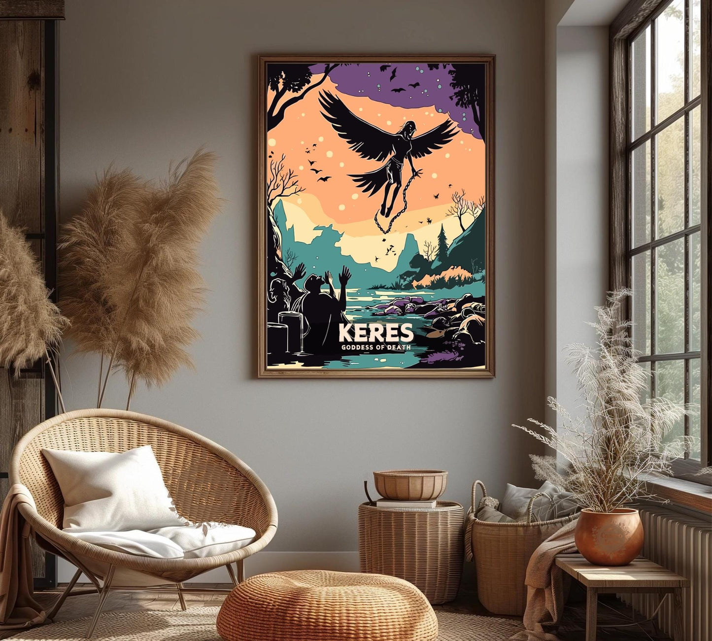 Keres Goddess, Goddess of Death, Fineart, Greek Mythology Keres Print, Greek Goddess, Ancient Greek Art