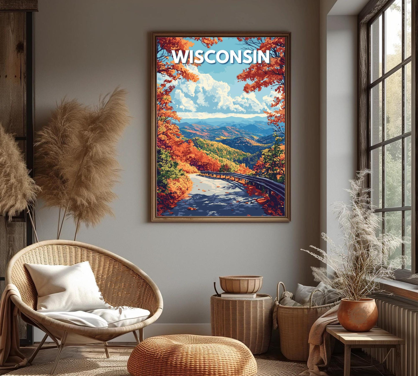 Wisconsin Travel Poster, Wisconsin Wall Art, Wisconsin Photo Print, Wisconsin Artwork, Home Décor, Wisconsin Poster
