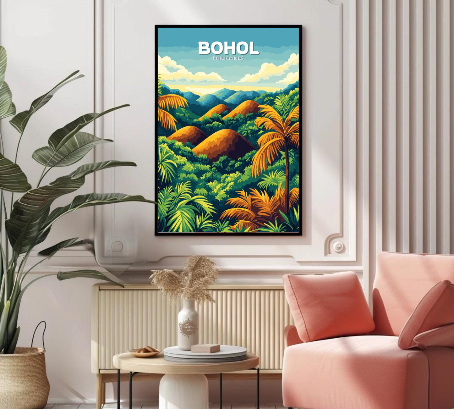 Bohol Poster, Bohol Travel Poster, Bohol Chocolate Hills Artwork, Home Décor, Chocolate Hills Bohol Poster, The Philippines Poster