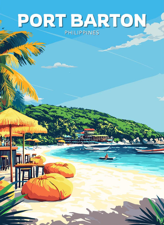 Port Barton Poster, Port Barton Travel Poster, Port Barton Artwork, Home Décor, Philippines Poster, Philippines Wall Art, Palawan