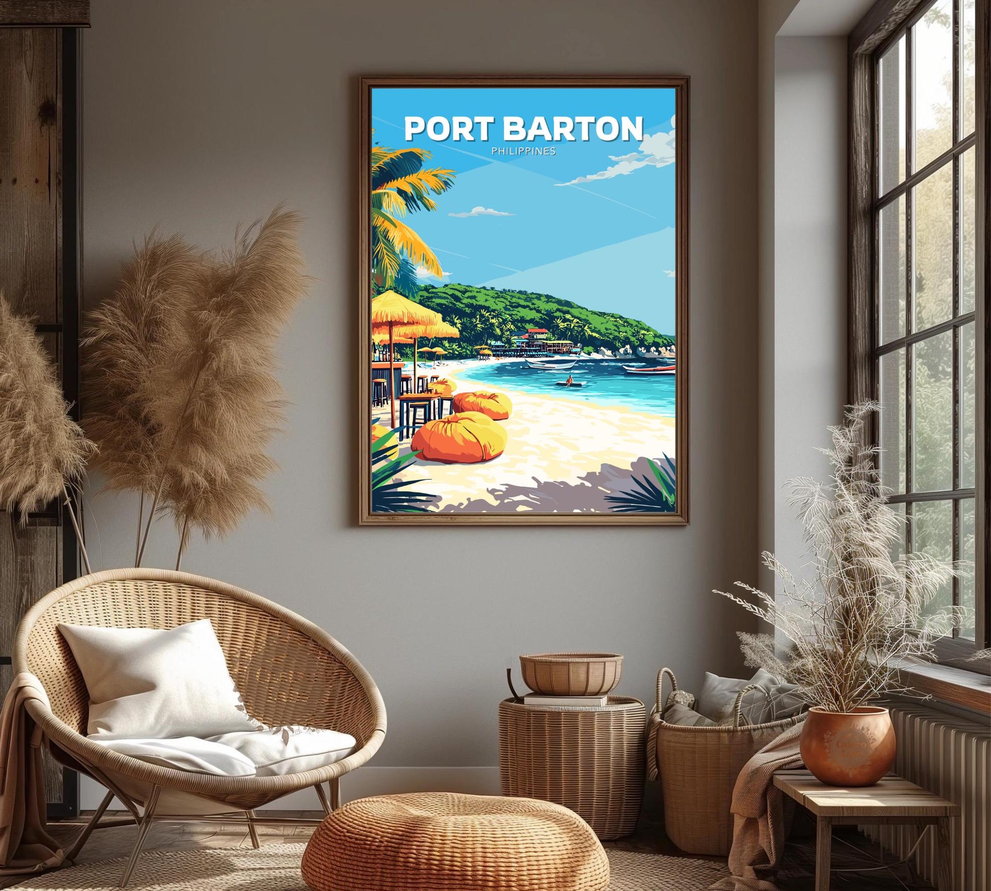 Port Barton Poster, Port Barton Travel Poster, Port Barton Artwork, Home Décor, Philippines Poster, Philippines Wall Art, Palawan