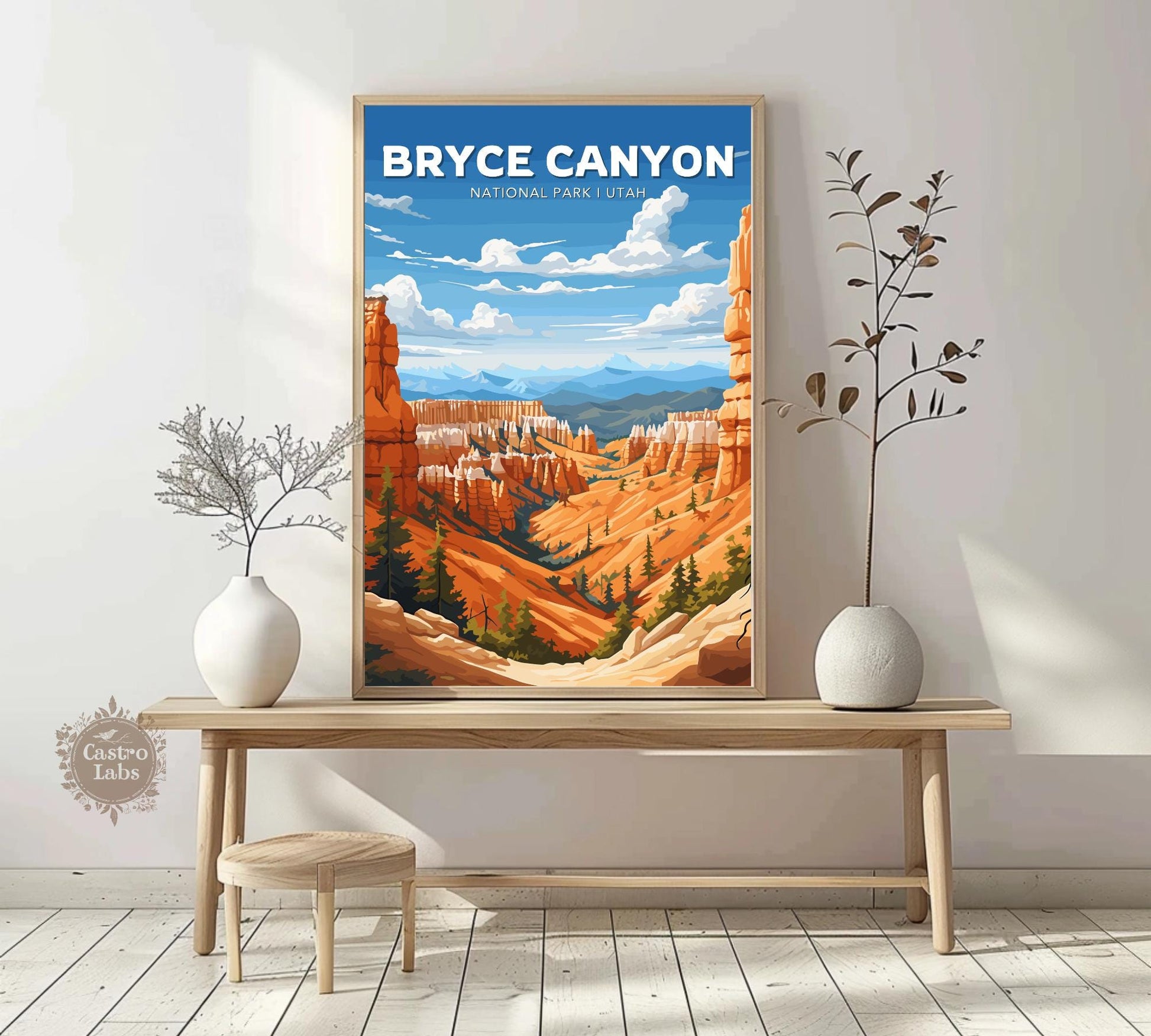 Bryce Canyon Travel Poster, Bryce Canyon Wall Art, Bryce Canyon Print, Bryce Canyon Artwork, Home Décor, Bryce Canyon National Park