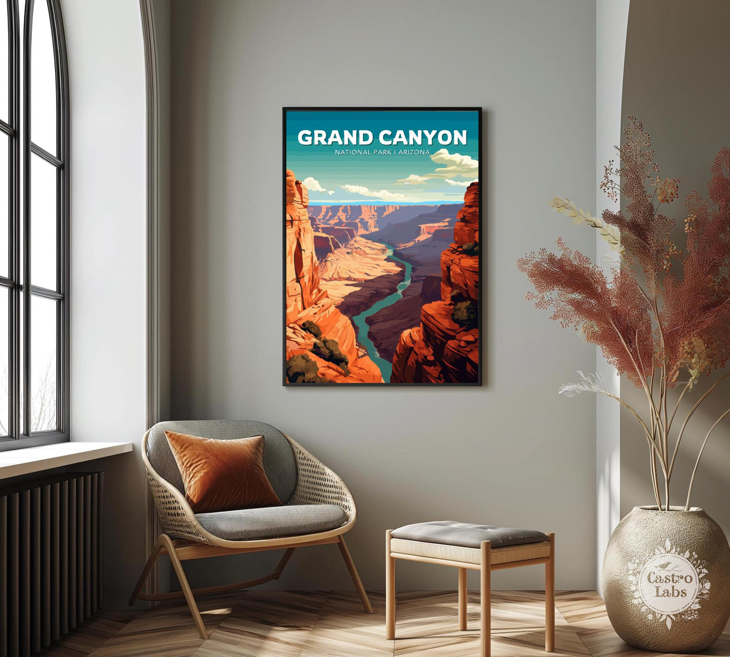 Grand Canyon Travel Poster, Grand Canyon Wall Art, Grand Canyon Print, Home Décor, Grand Canyon National Park, Grand Canyon Poster