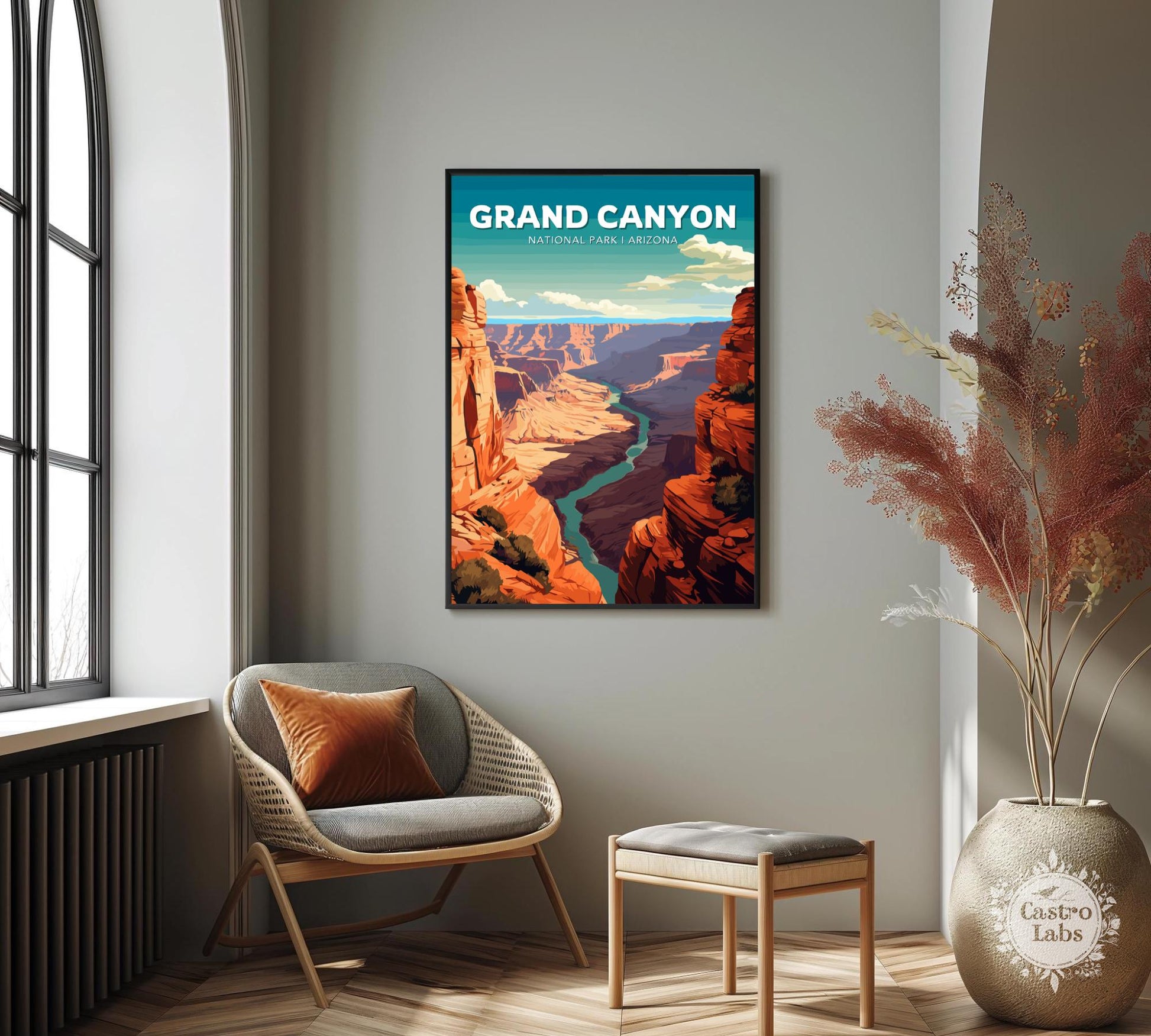 Grand Canyon Travel Poster, Grand Canyon Wall Art, Grand Canyon Print, Home Décor, Grand Canyon National Park, Grand Canyon Poster