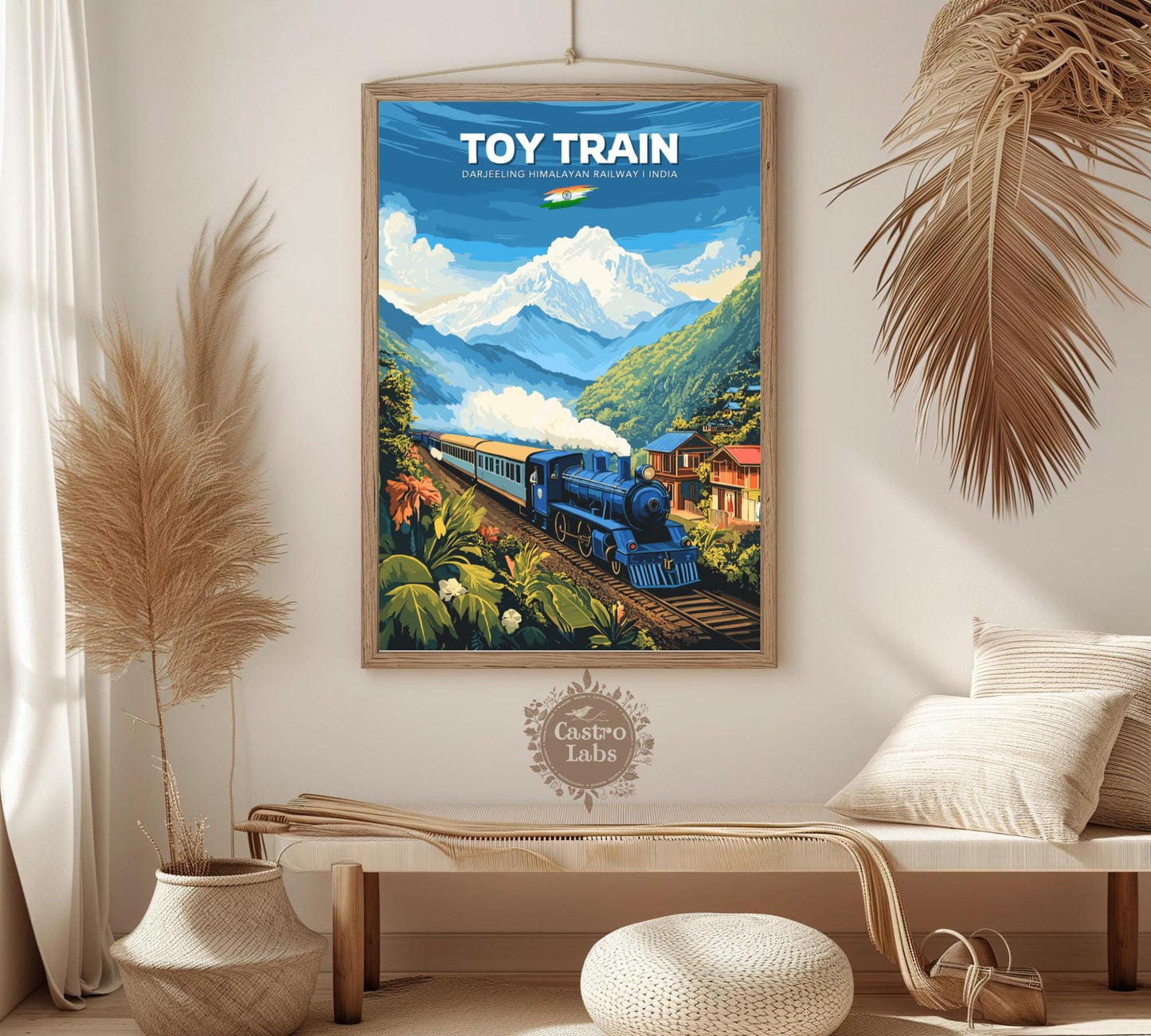 Toy Train Poster, Toy Train Railway Poster, Scenic Train Rides Art, Train Poster, Toy Train Art, Darjeeling Himalayan Railway, India Poster