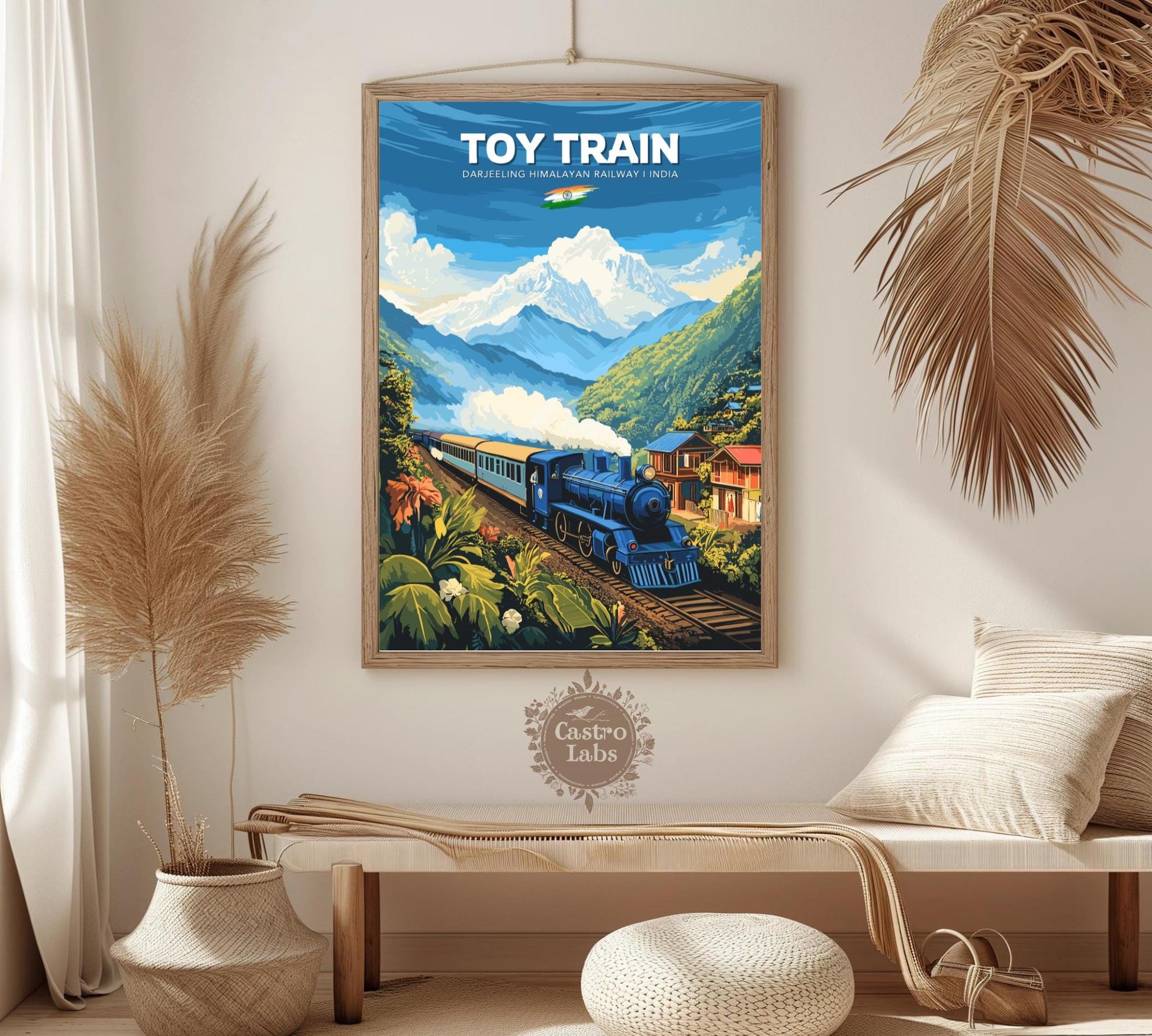 Toy Train Poster, Toy Train Railway Poster, Scenic Train Rides Art, Train Poster, Toy Train Art, Darjeeling Himalayan Railway, India Poster