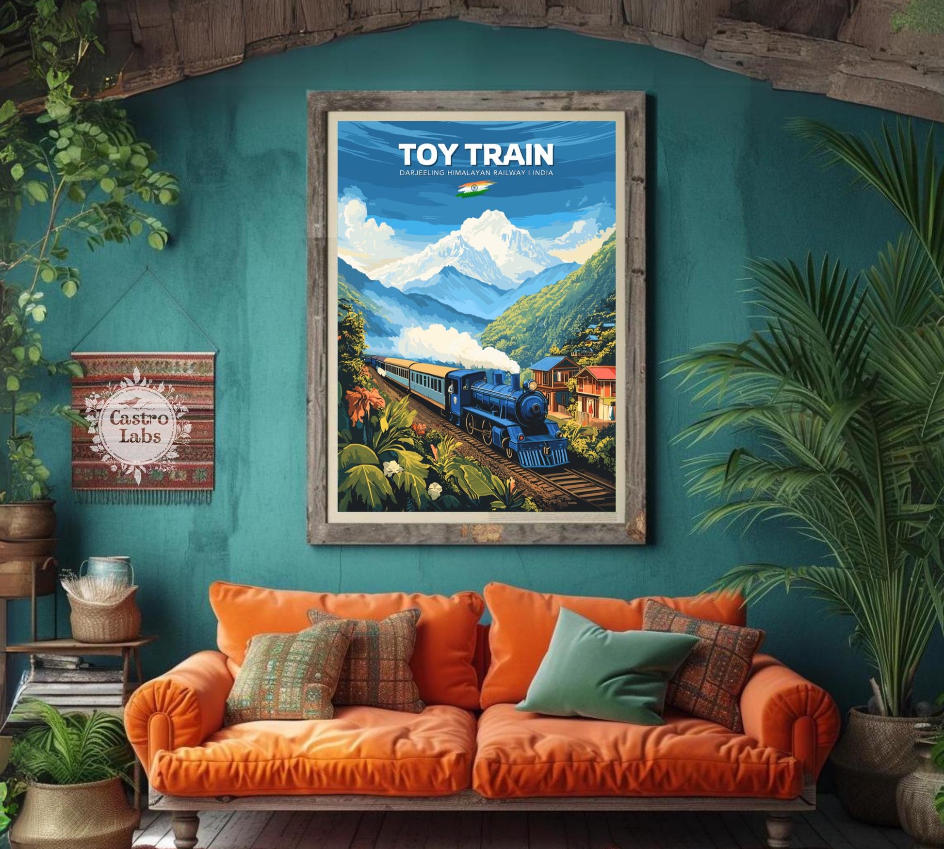 Toy Train Poster, Toy Train Railway Poster, Scenic Train Rides Art, Train Poster, Toy Train Art, Darjeeling Himalayan Railway, India Poster
