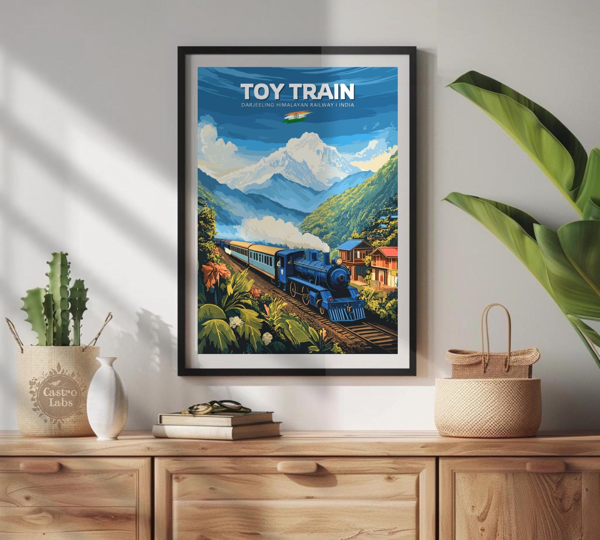 Toy Train Poster, Toy Train Railway Poster, Scenic Train Rides Art, Train Poster, Toy Train Art, Darjeeling Himalayan Railway, India Poster