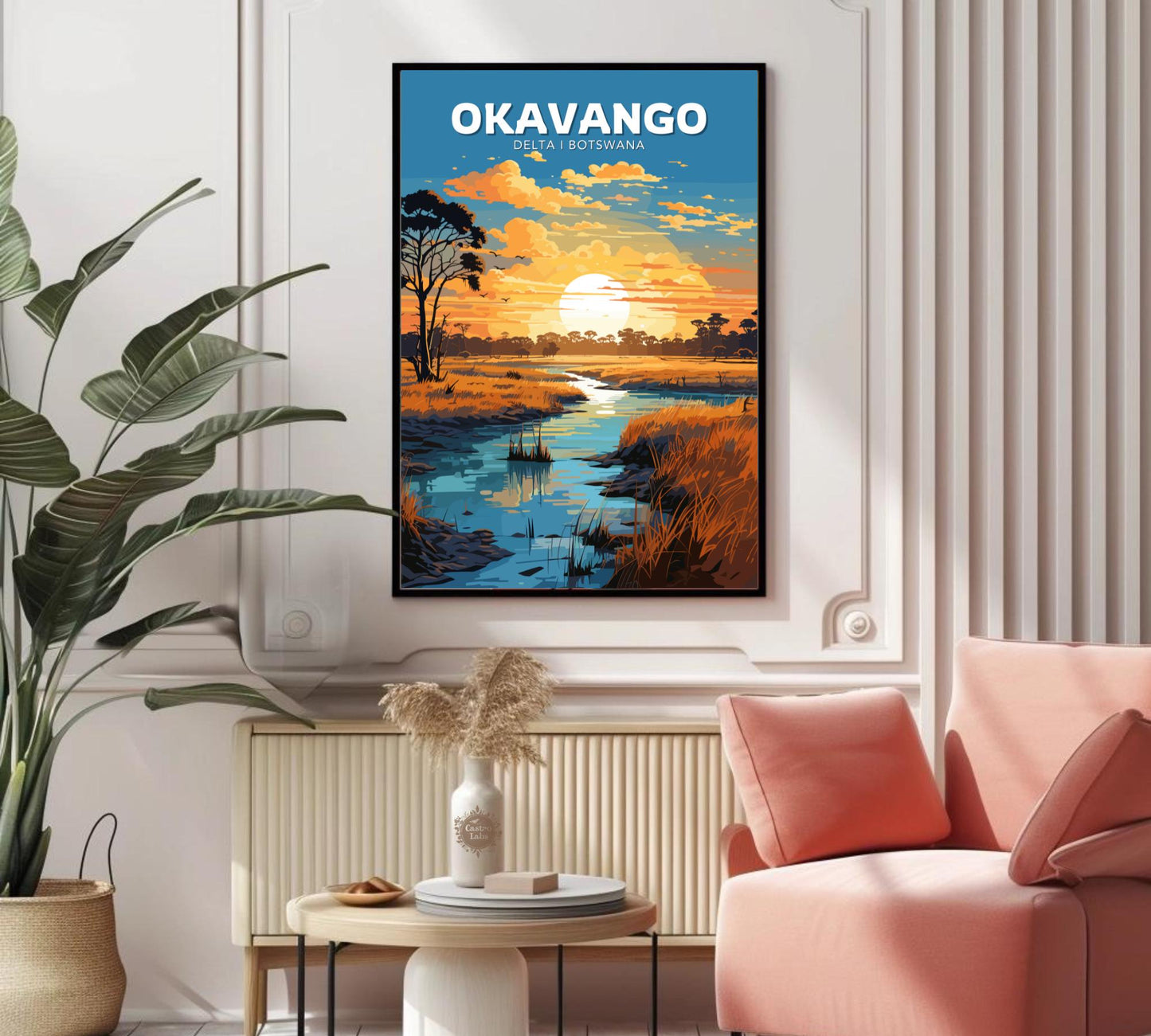 Okavango Travel Poster, Okavango Delta National Park Wall Art, Okavango Park, Africa National Parks Poster, Home Décor, Botswana Poster