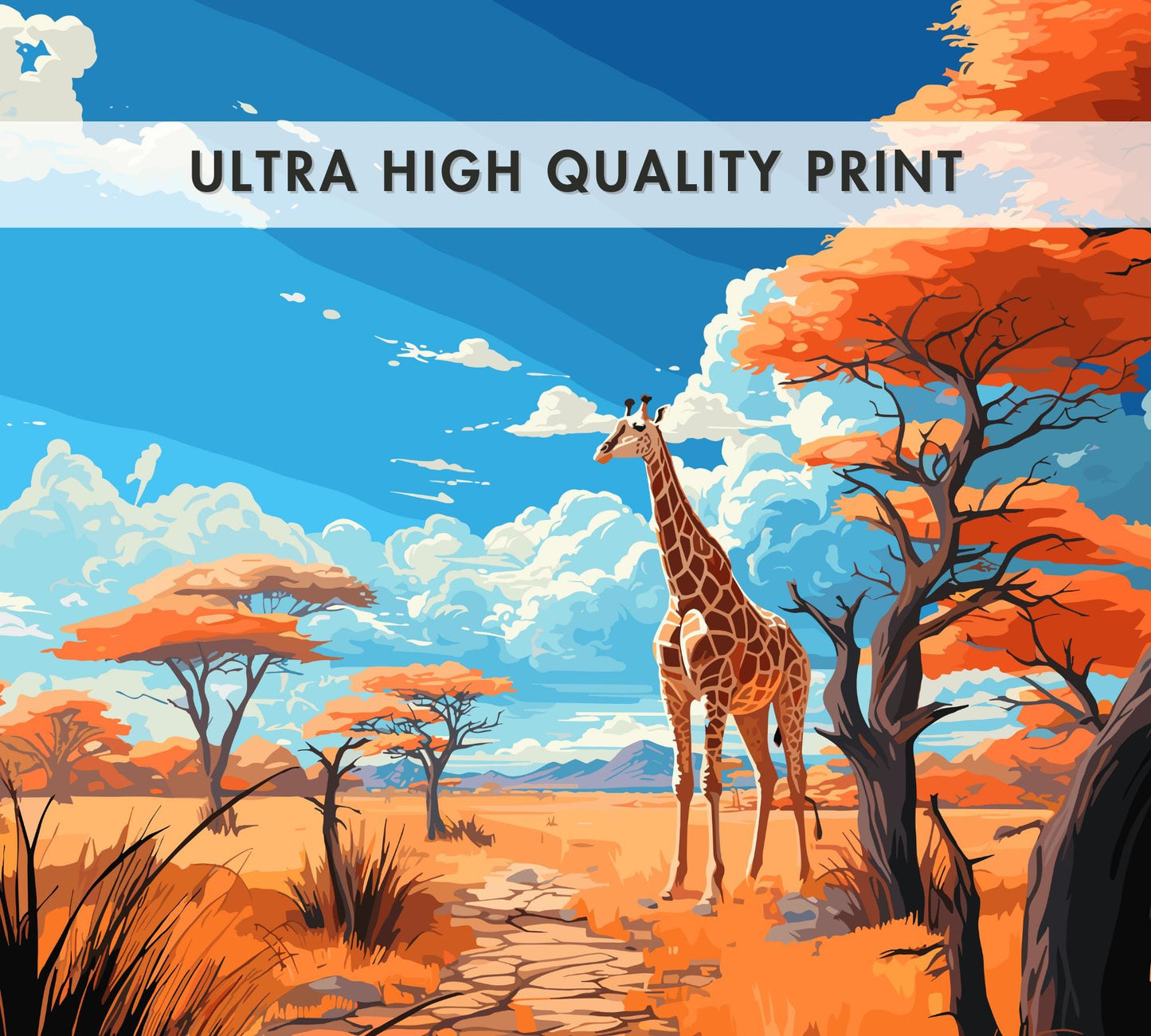 Etosha Travel Poster, Etosha National Park Poster, Etosha Park, Namibia National Park Poster, Home Décor, Namibia Poster, Etosha Namibia Art