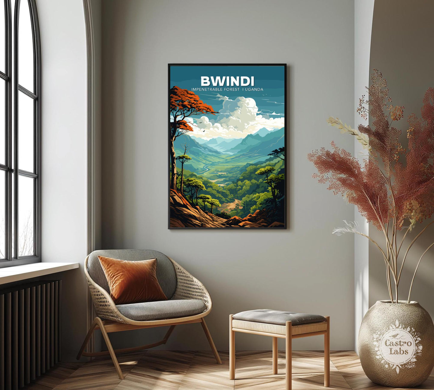 Bwindi Impenetrable Forest Travel Poster, Bwindi Forest Poster, Kanungu Forest, Africa Poster, Home Décor, Bwindi Impenetrable, Forest Print