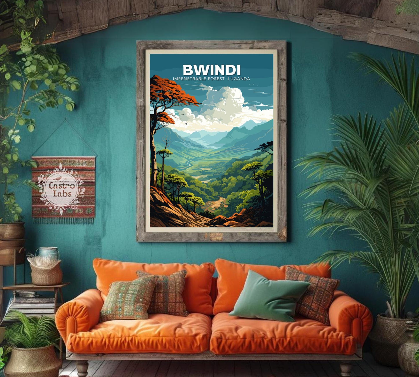 Bwindi Impenetrable Forest Travel Poster, Bwindi Forest Poster, Kanungu Forest, Africa Poster, Home Décor, Bwindi Impenetrable, Forest Print