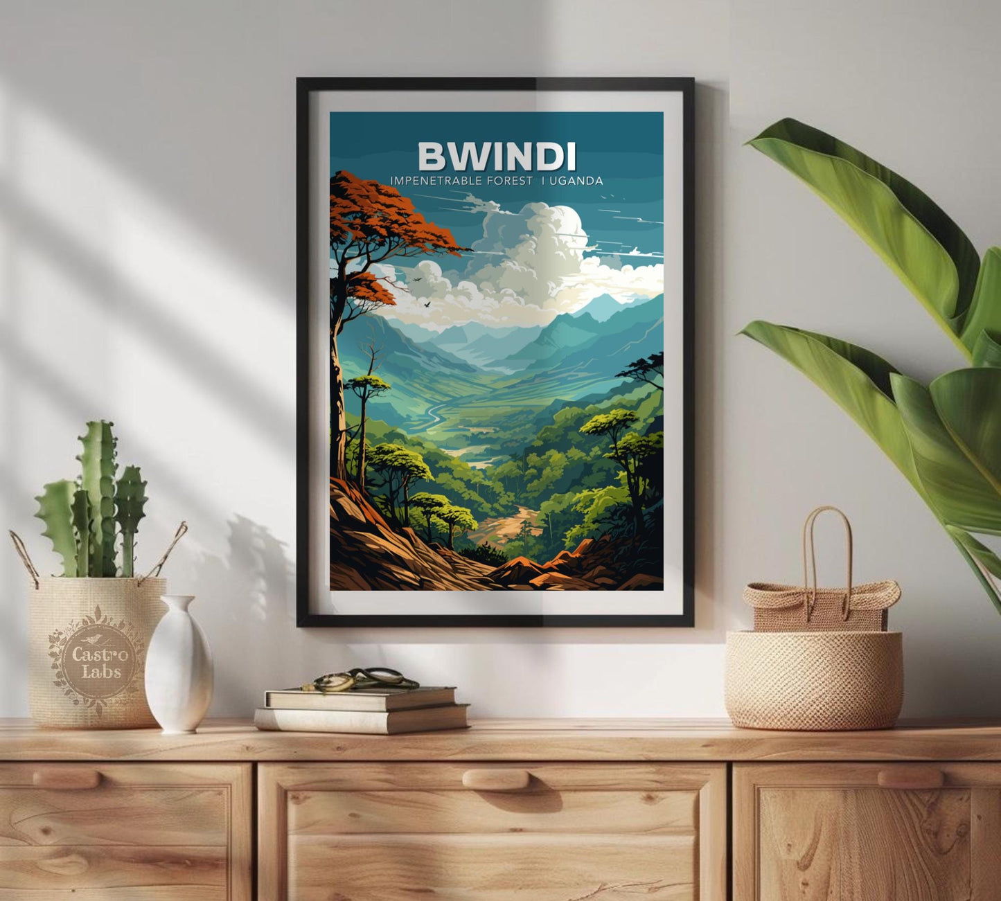 Bwindi Impenetrable Forest Travel Poster, Bwindi Forest Poster, Kanungu Forest, Africa Poster, Home Décor, Bwindi Impenetrable, Forest Print