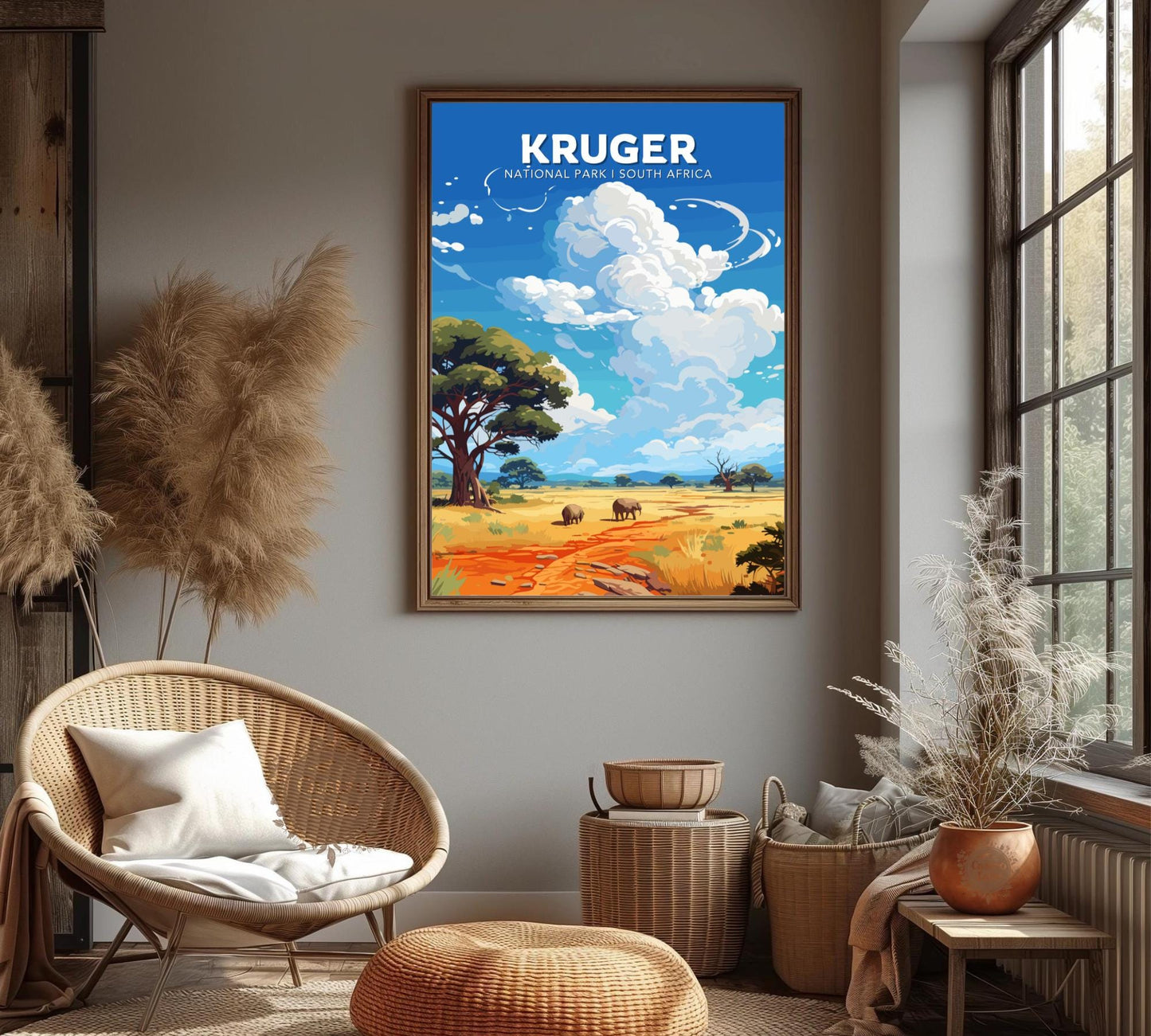 Kruger Travel Poster, Kruger National Park Poster, South Africa Poster, Kruger National Park South Africa Art, Africa Poster, Home Décor
