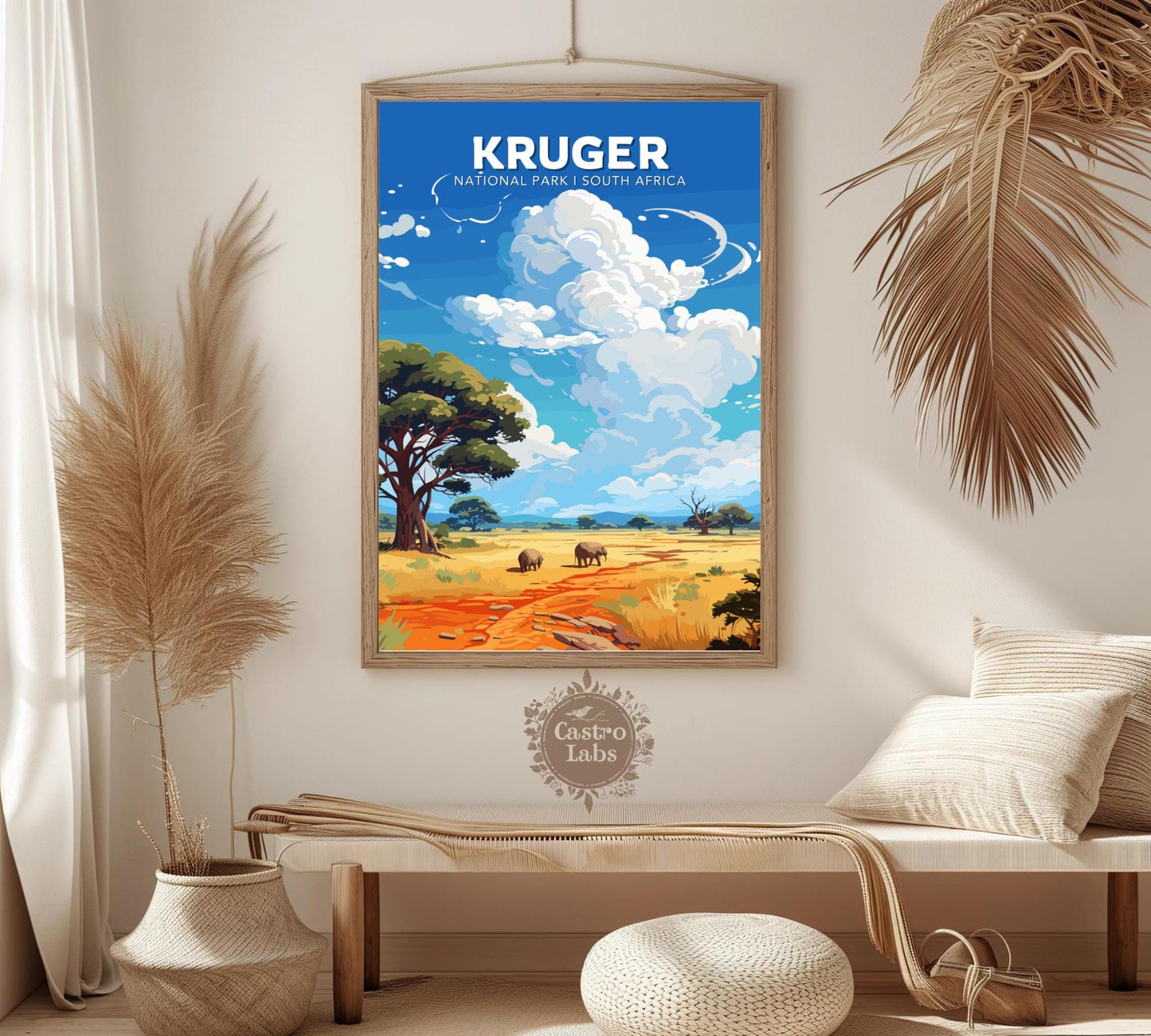 Kruger Travel Poster, Kruger National Park Poster, South Africa Poster, Kruger National Park South Africa Art, Africa Poster, Home Décor