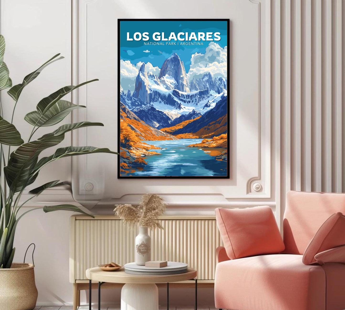 Los Glaciares Travel Poster,  Los Glaciares National Park Art, Los Glaciares Park, Argentina National Park Poster, Home Décor, Argentina Art