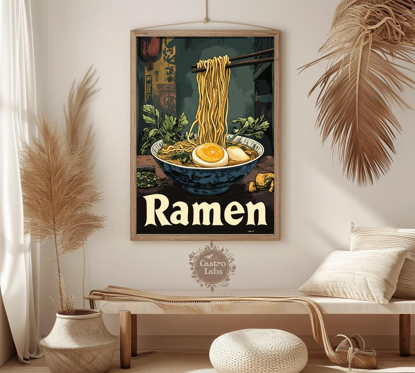 Ramen Print, Ramen Poster, Noodles Poster, Ramen Noodles Poster, Home Décor, Spicy Noodles Art, Cup Ramen Print, Ramen Bowl Poster