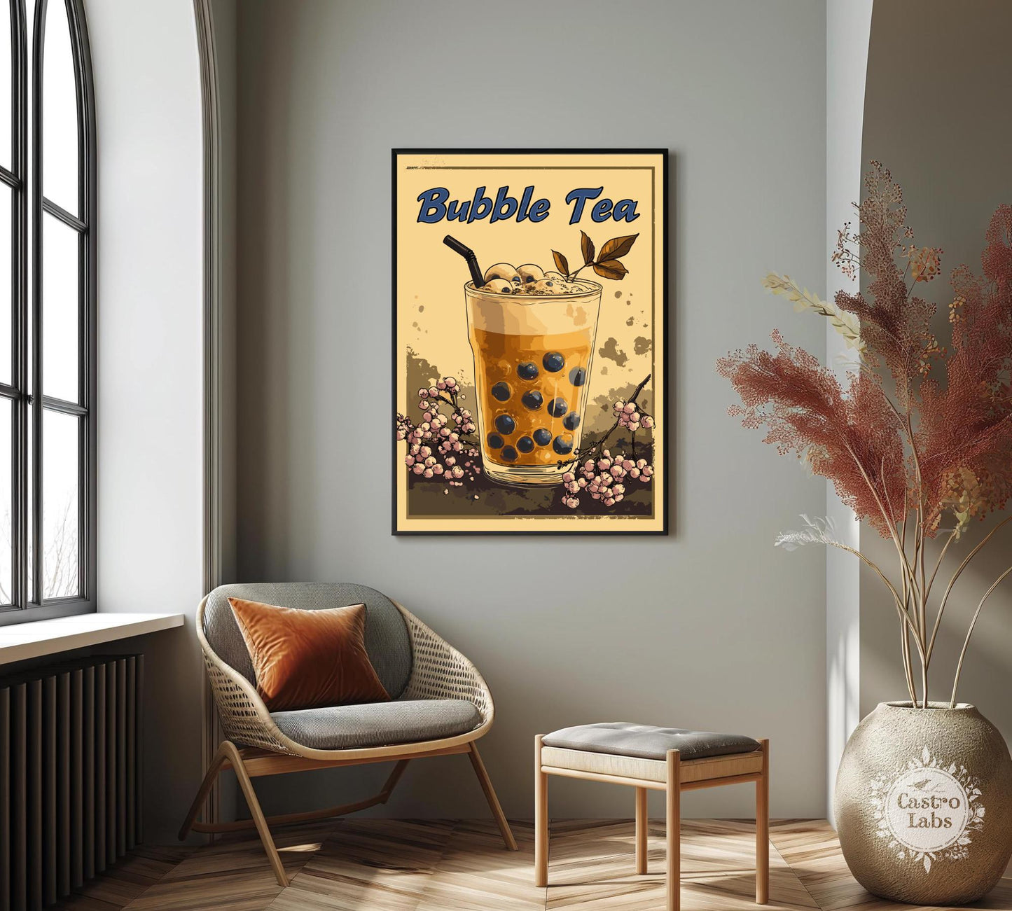Bubble Tea Print, Bubble Tea Japan Poster, Bubble Tea WallArt, Bubble Tea Art, Home Décor, Boba Tea, Boba Print, Bubble Tea Illustration