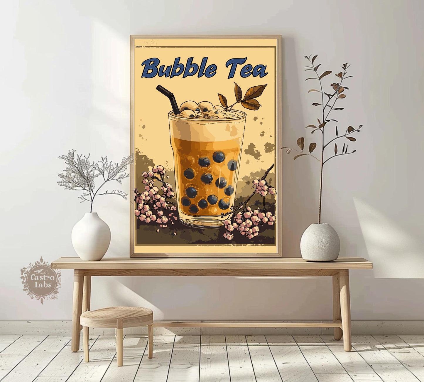 Bubble Tea Print, Bubble Tea Japan Poster, Bubble Tea WallArt, Bubble Tea Art, Home Décor, Boba Tea, Boba Print, Bubble Tea Illustration