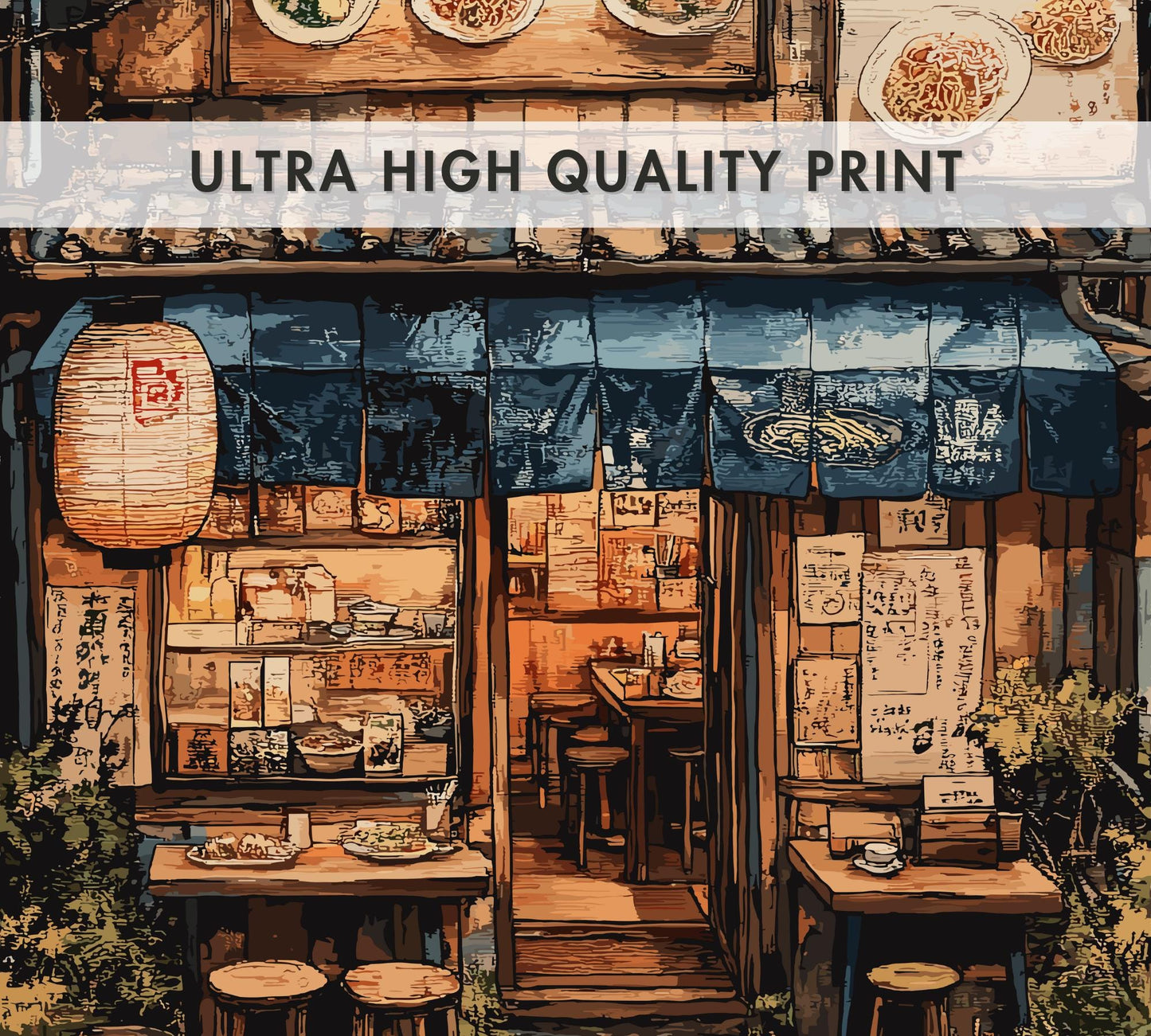 Ramen Shop Artwork, Ramen Shop Poster, Ramen Shop Japan, Japan Poster, Home Décor, Ramen Print, Japanese Ramen Shop Poster, Ramen Shop