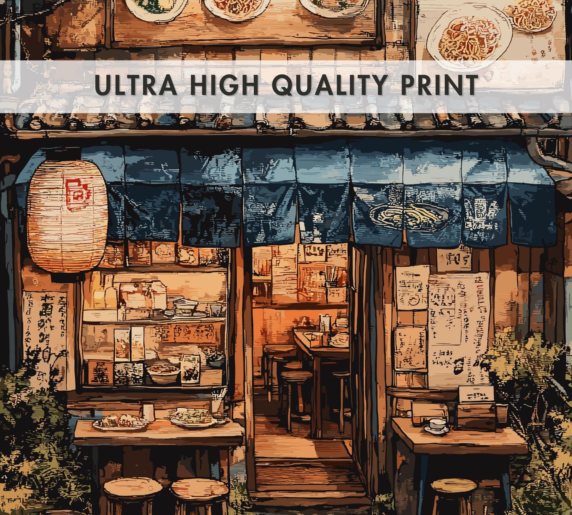 Ramen Shop Artwork,  Ramen Shop Poster, Ramen Shop Japan, Japan Poster, Home Décor, Ramen Print, Japanese Ramen Shop Poster, Ramen Shop