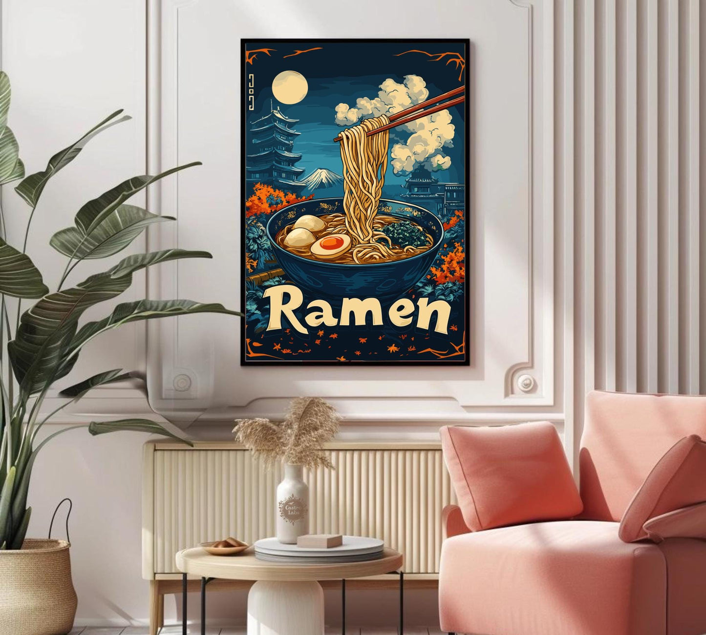Ramen Poster, Ramen Print, Noodles Print, Ramen Noodles Print, Home Décor, Spicy Noodles Art, Cup Ramen Poster, Ramen Bowl Print