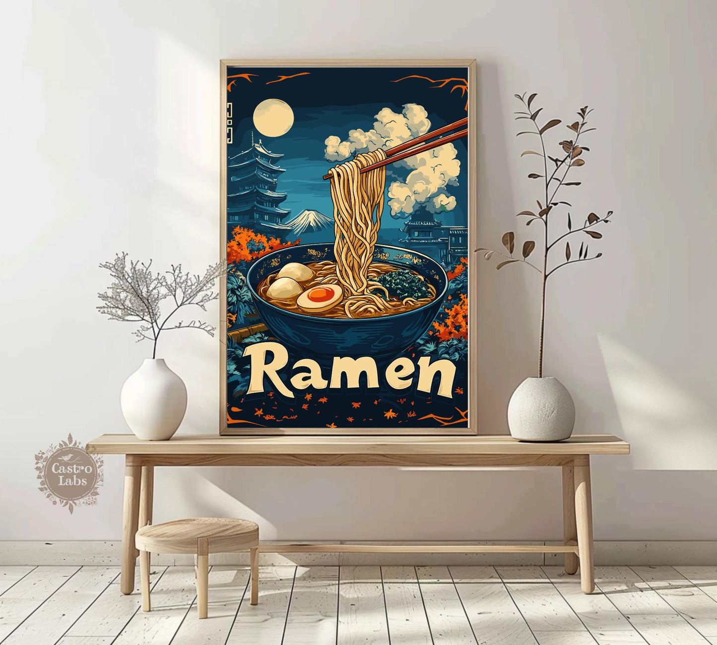 Ramen Poster, Ramen Print, Noodles Print, Ramen Noodles Print, Home Décor, Spicy Noodles Art, Cup Ramen Poster, Ramen Bowl Print