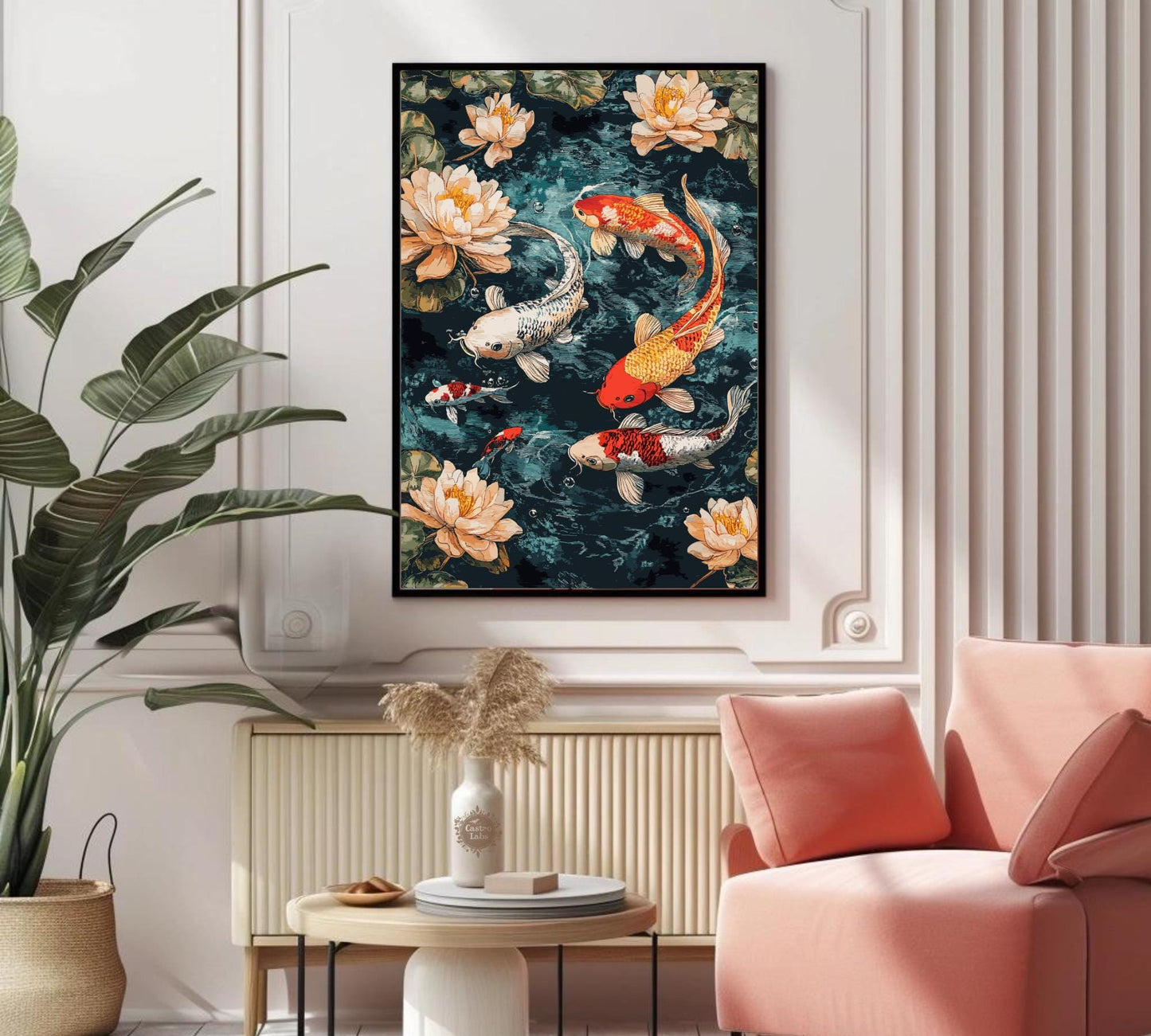 Koi Fish Pond Poster, Koi Fish Japan Poster, Koi Fish Poster, Japan Print, Home Décor, Koi Fish Art, Japanese Koi Fish Poster, Japanese Koi Fish