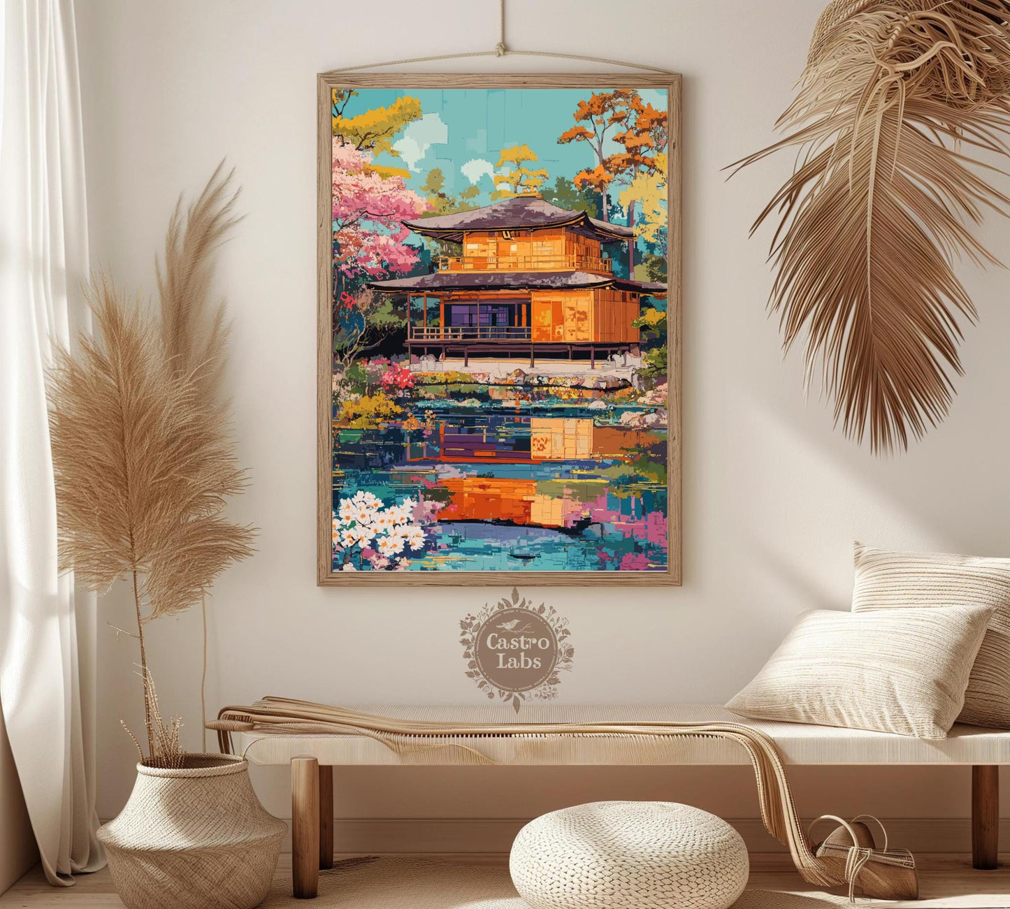 Japanese Tea House Poster, Tea House Art, Japan Poster, Home Décor, Japan Tea Art, Japanese Tea House Print, Japanese Tea House