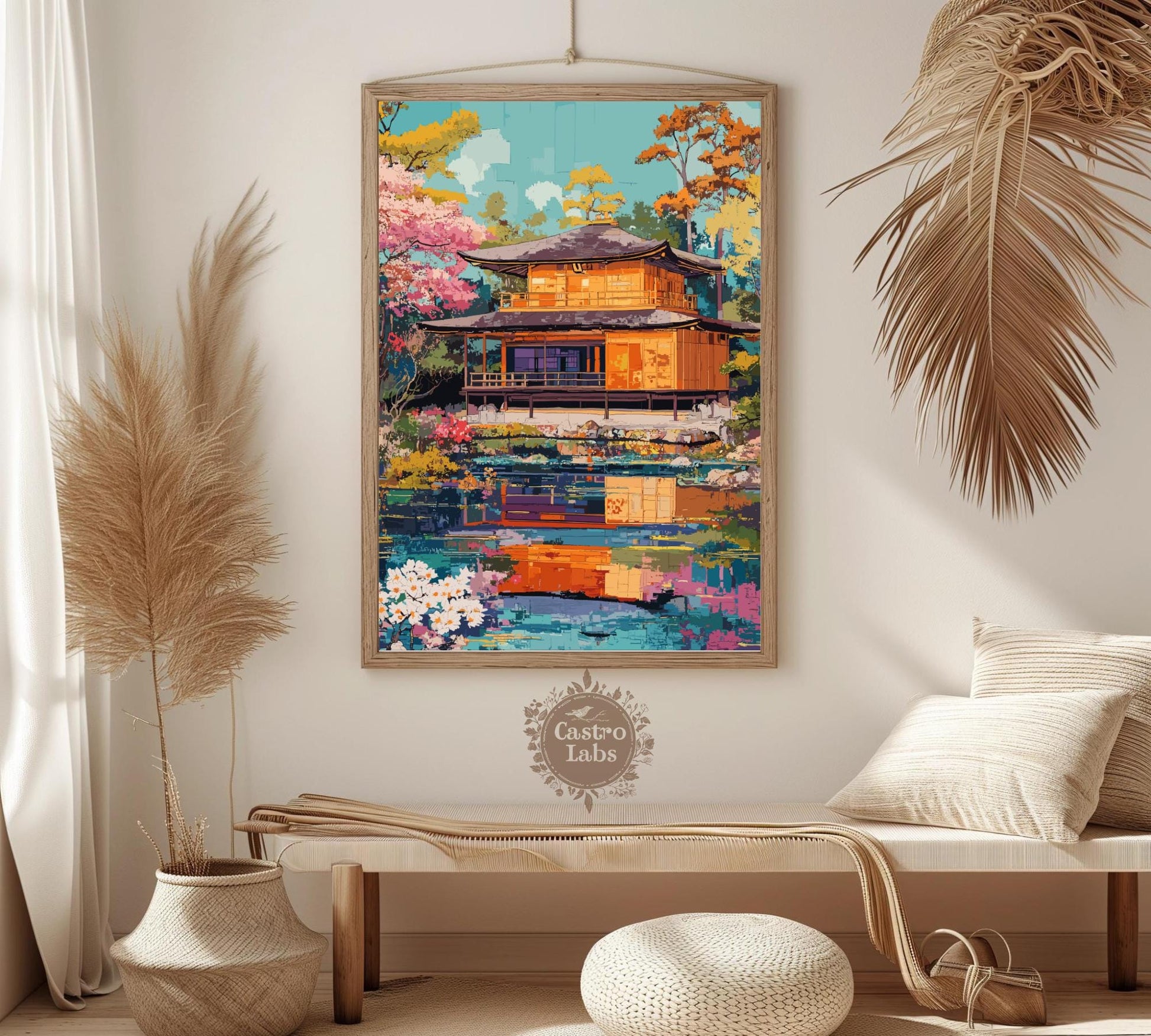 Japanese Tea House Poster,  Tea House Art, Japan Poster, Home Décor, Japan Tea Art, Japanese Tea House Print, Japanese Tea House