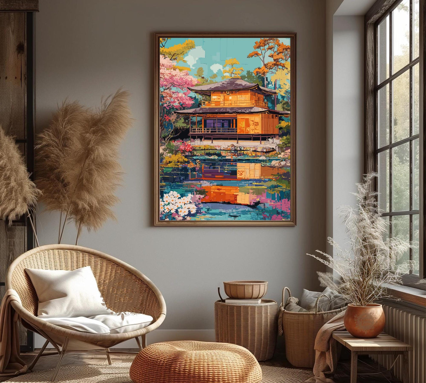 Japanese Tea House Poster, Tea House Art, Japan Poster, Home Décor, Japan Tea Art, Japanese Tea House Print, Japanese Tea House