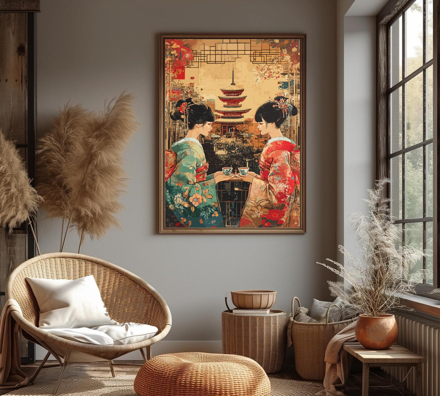Japanese Tea Ceremony Print, Tea Ceremony Japan Print, Chado Print, Chanoyu Print, Home Décor, Matcha Tea Print, Zen Tea Ceremony Poster
